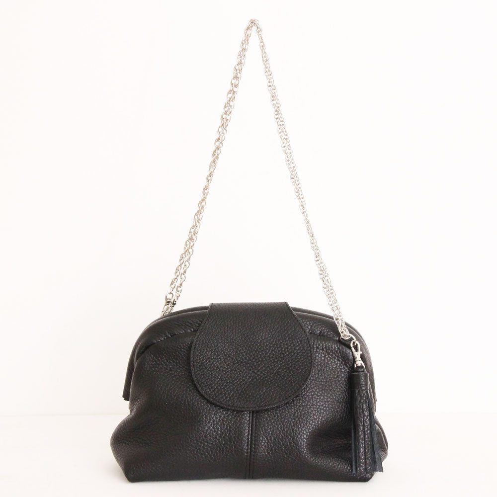 ブラックシマー / 口金レザーポシェットM