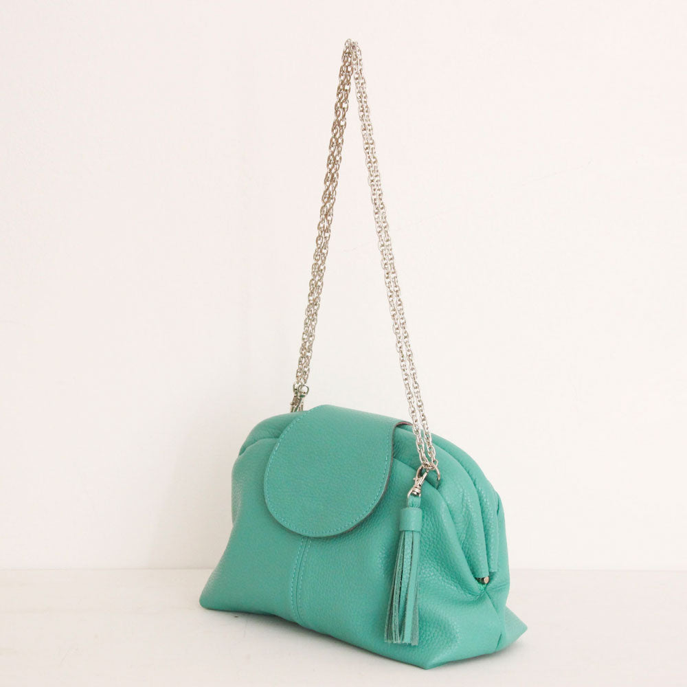 エメラルド / 口金レザーポシェットM