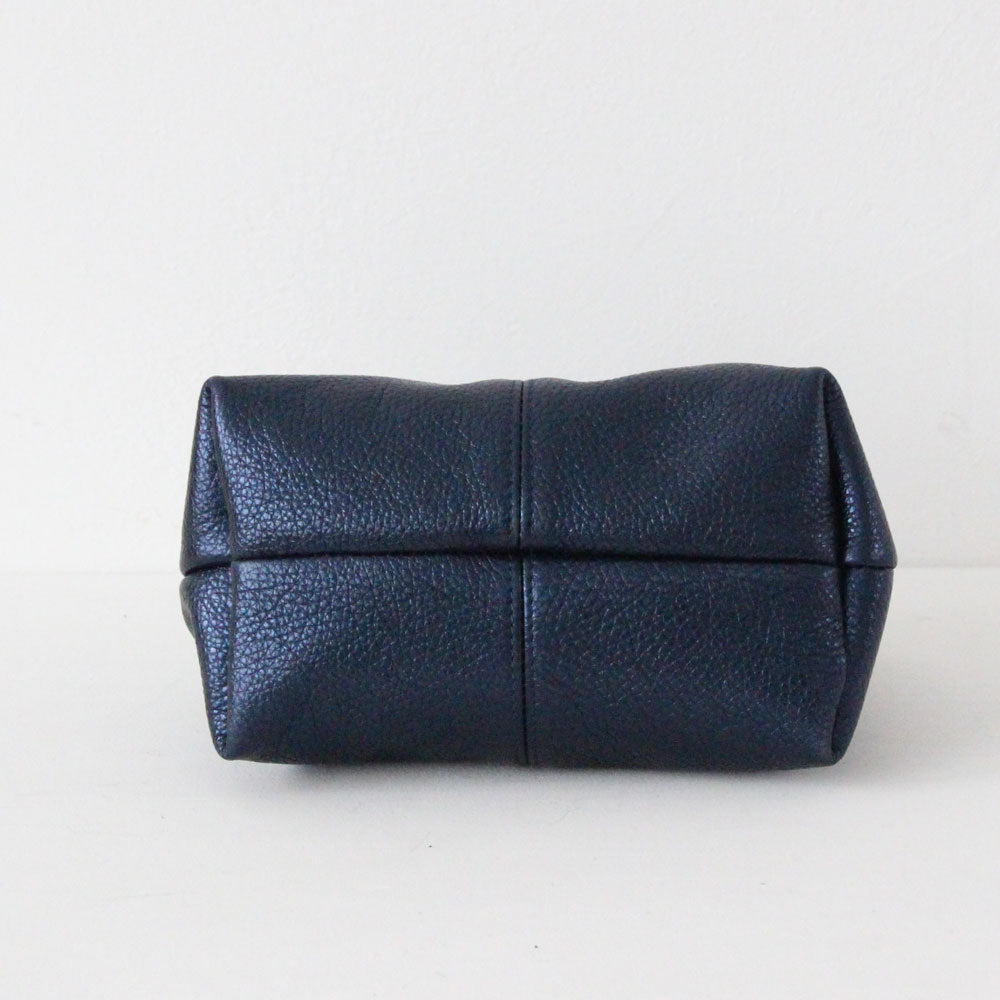 インディゴシマー / 口金レザーポシェットS