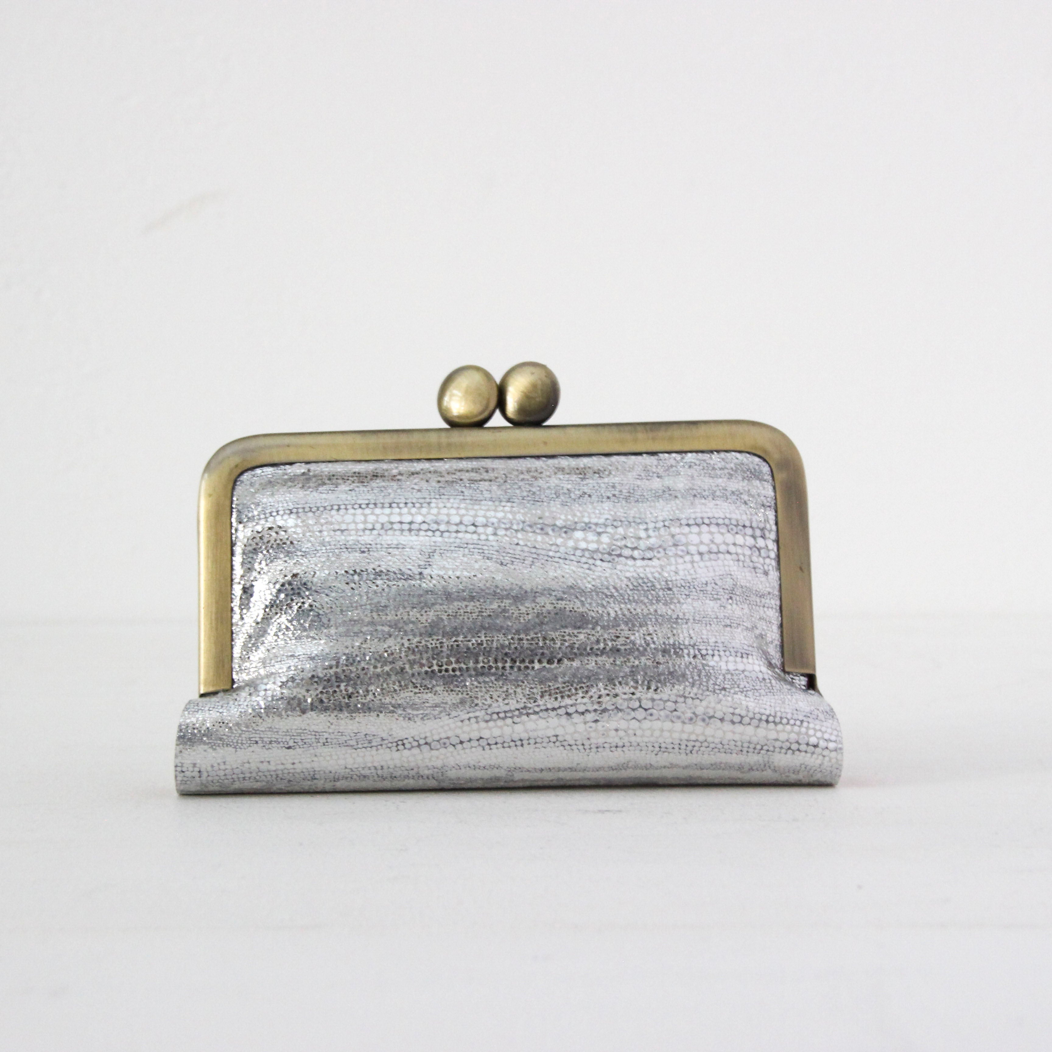 シルバーボーダーレザー / カードケース