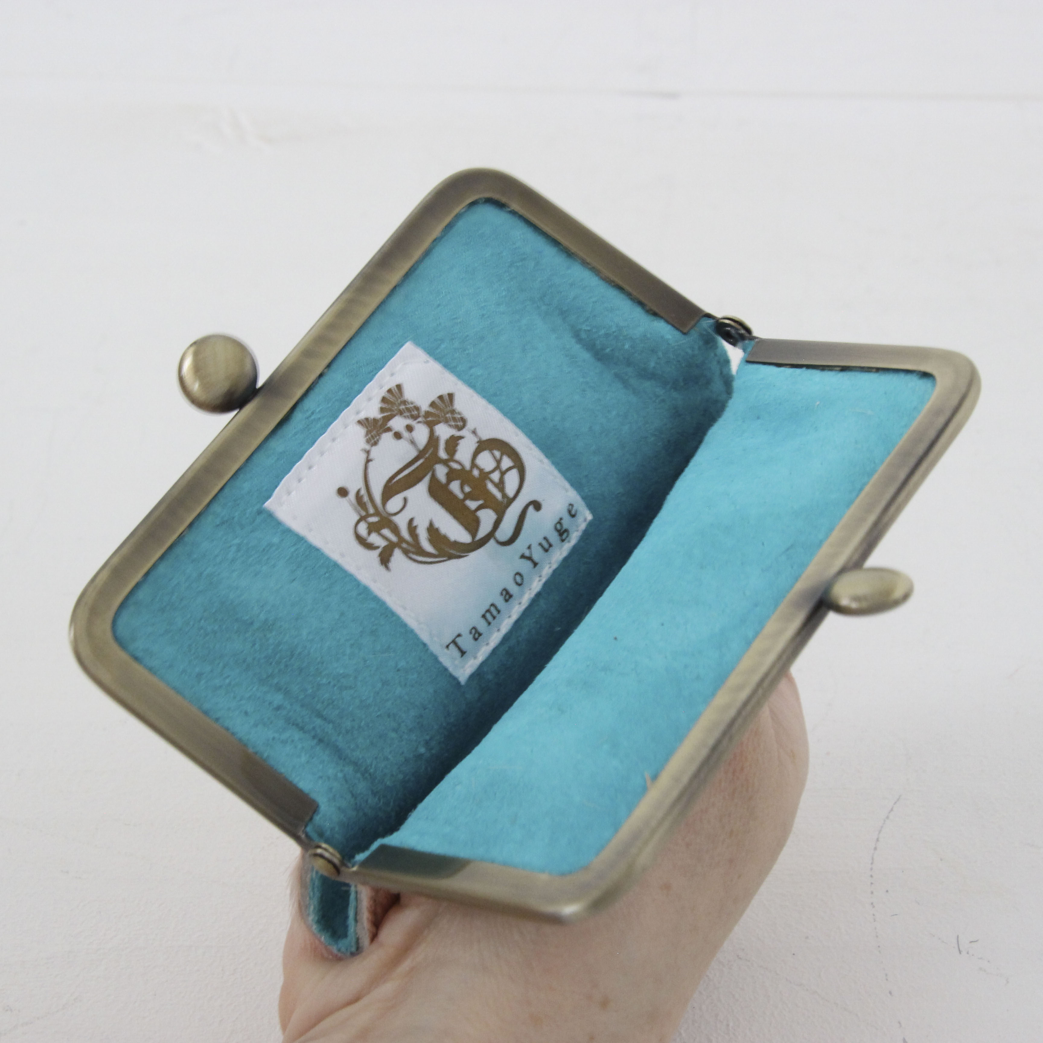 起毛ピンクゴールド/ターコイズ / カードケース