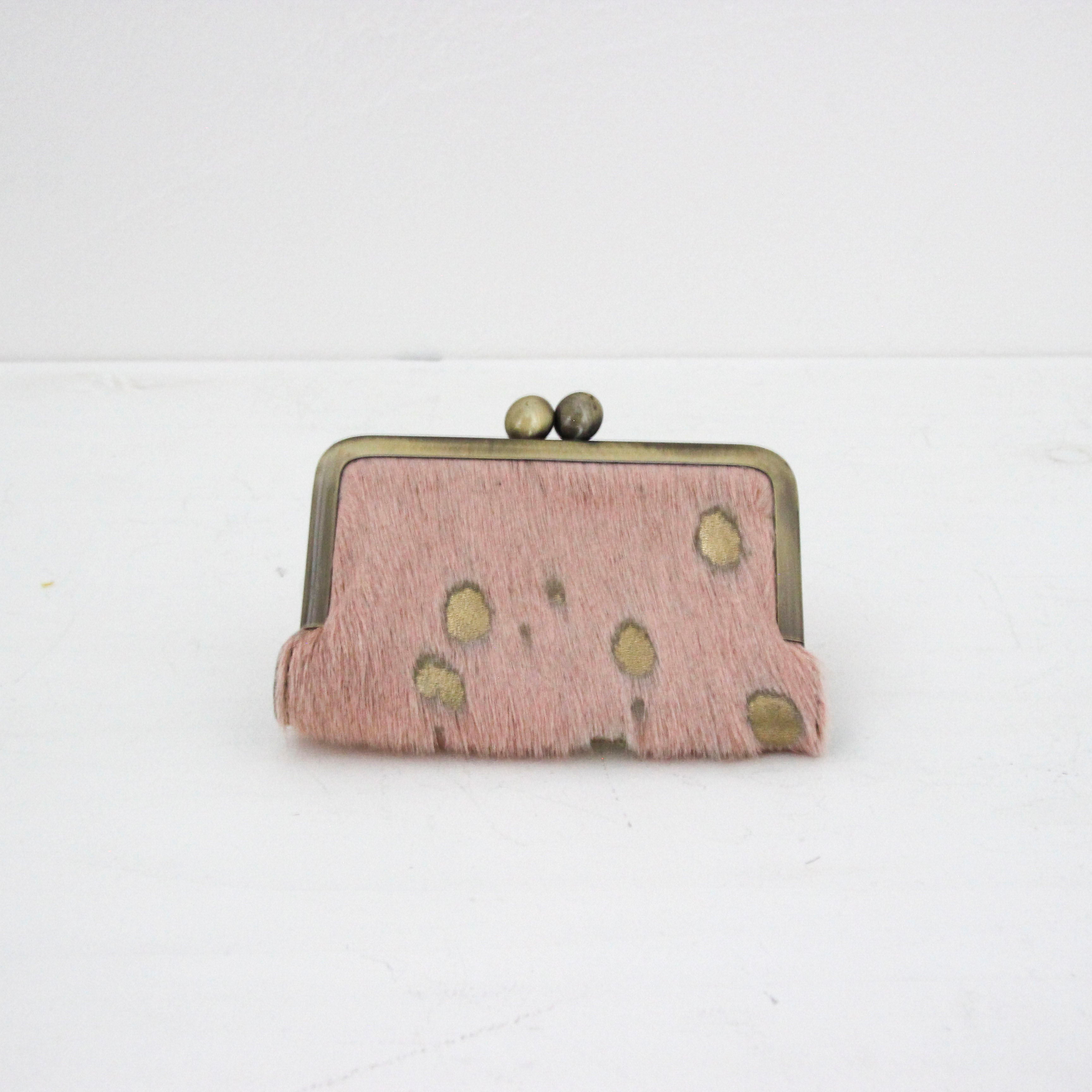 起毛ピンクゴールド/ターコイズ / カードケース