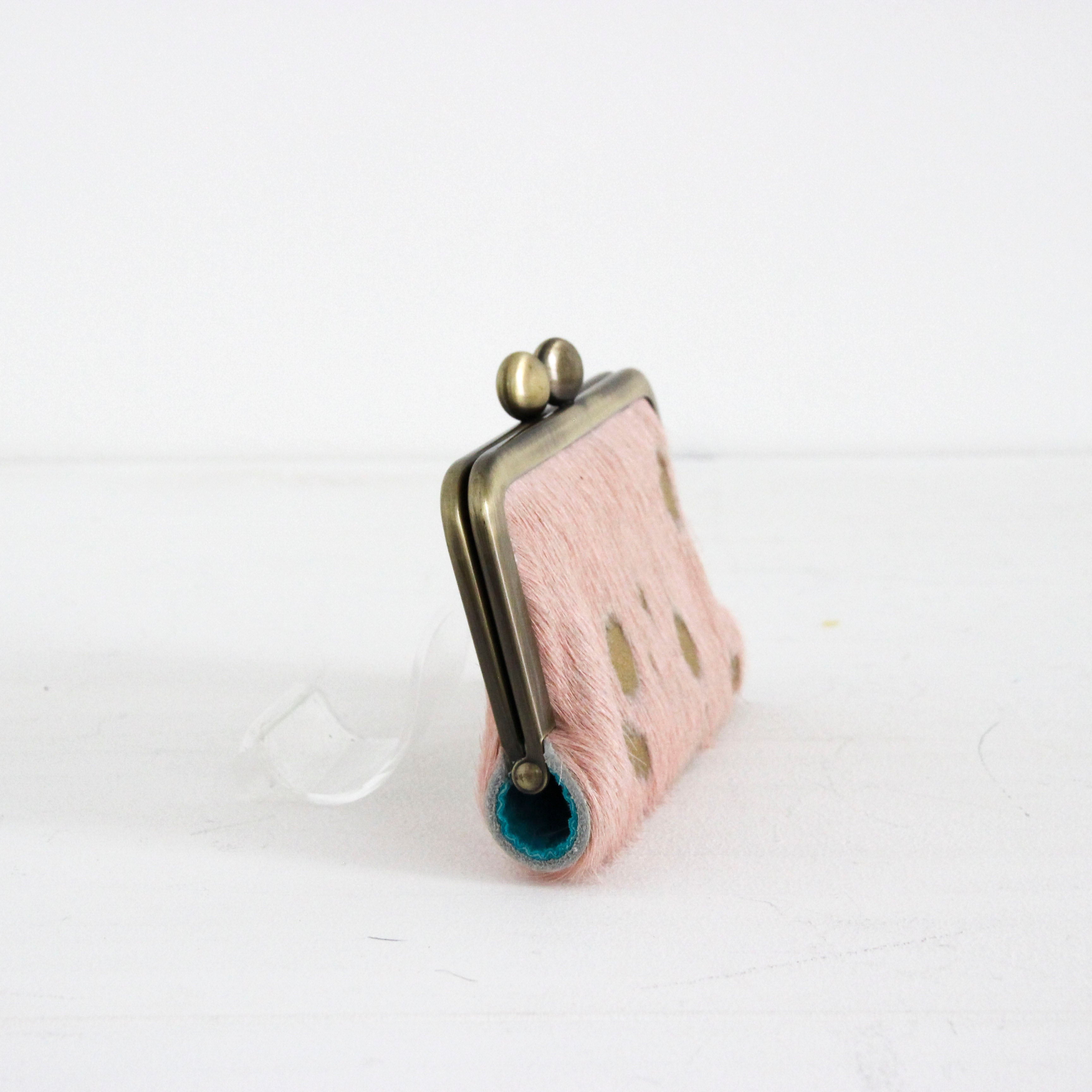 起毛ピンクゴールド/ターコイズ / カードケース