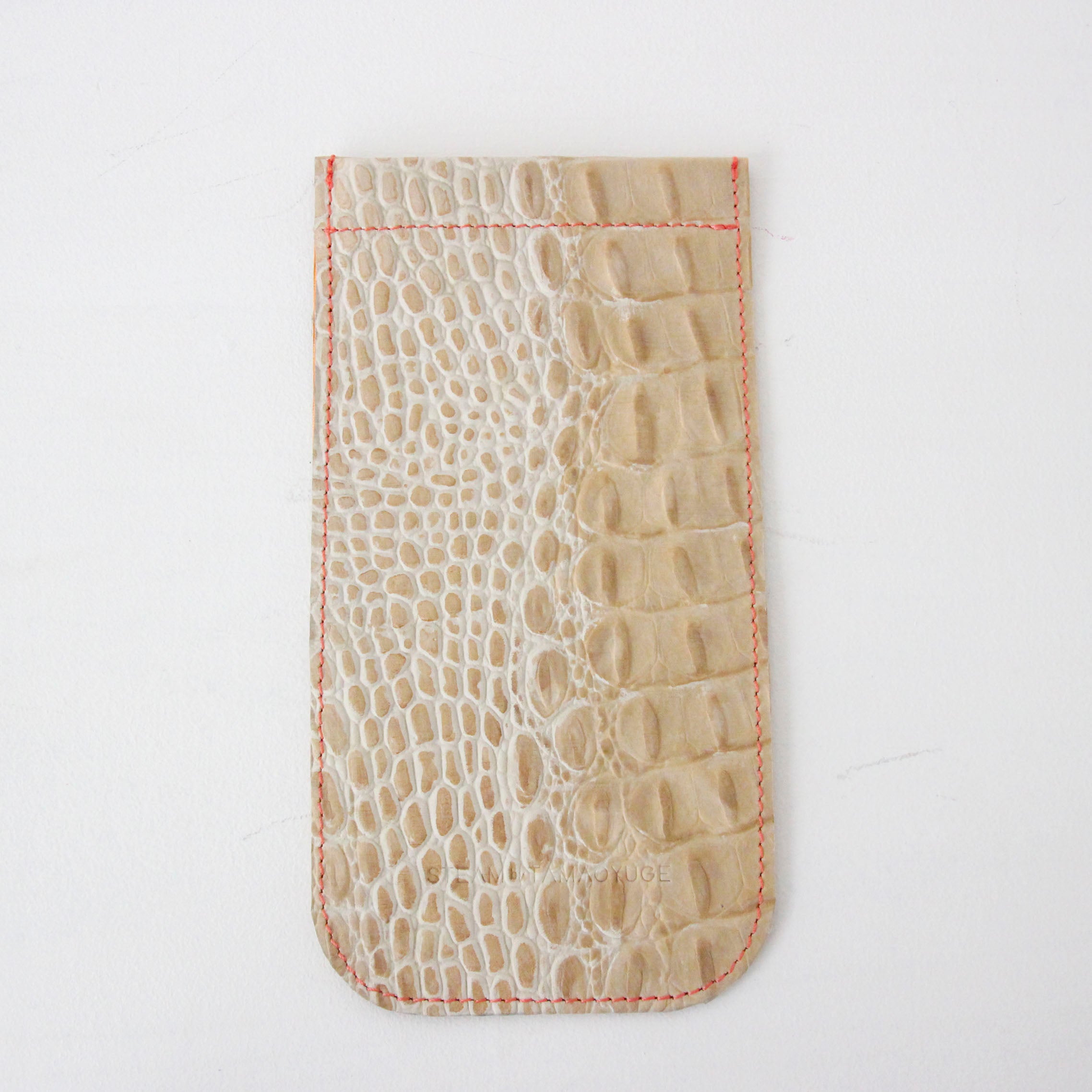 ベージュクロコダイル / めがねケース