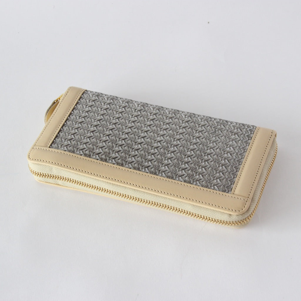 シルバーケーブルレザー / お財布ベージュ