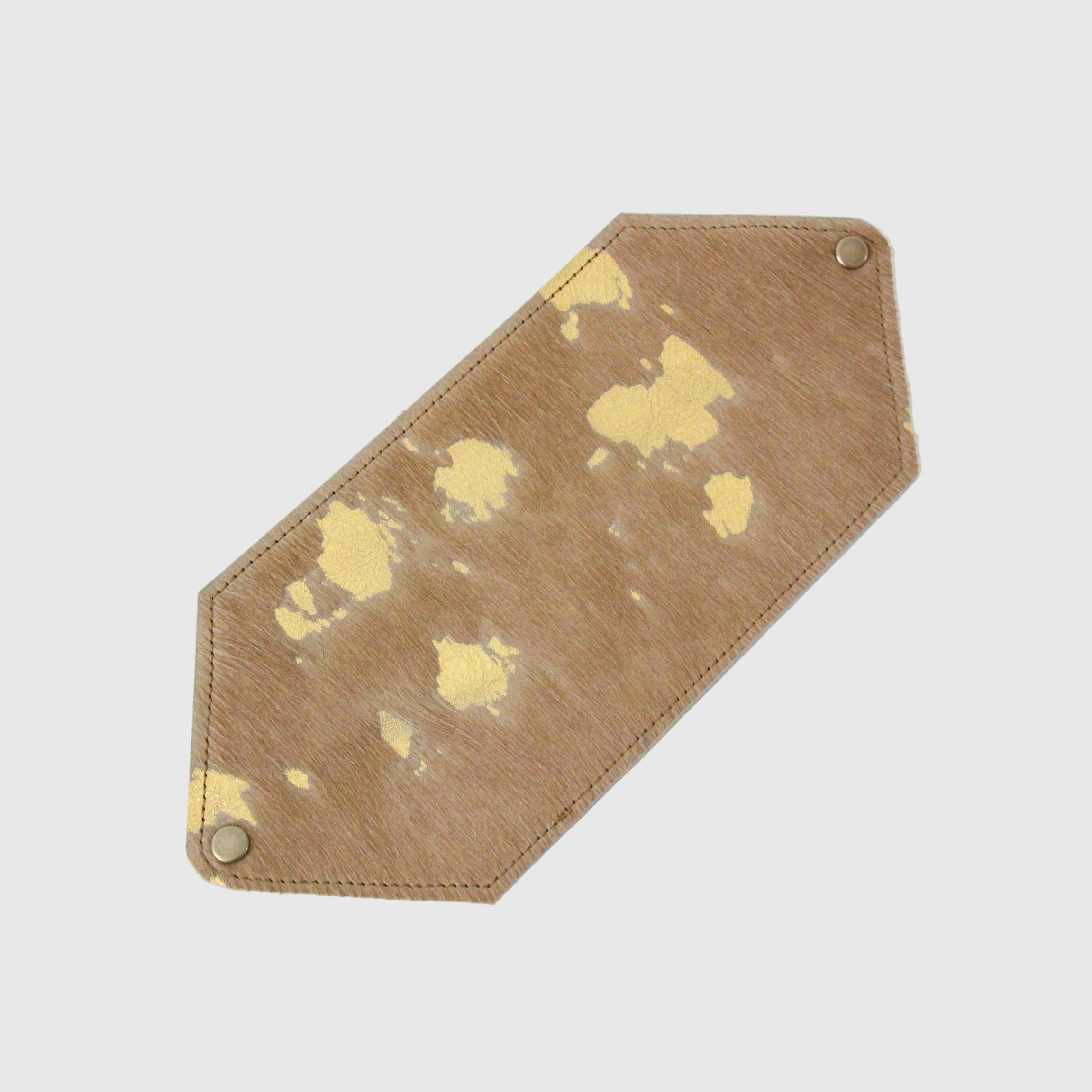 起毛ベージュ×ゴールド / マスクケース