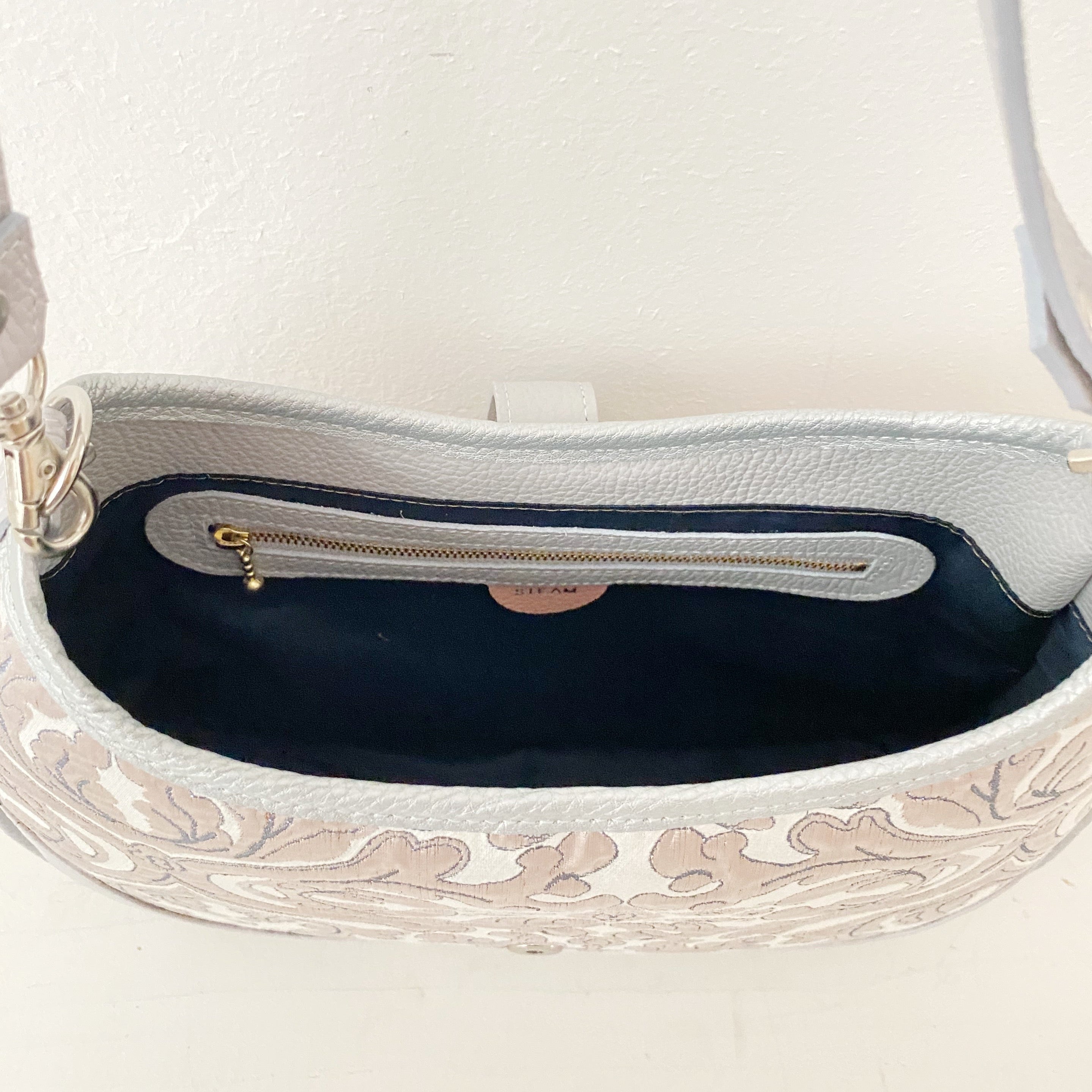 シルバーピンクダマスク S / クロワッサンポシェット