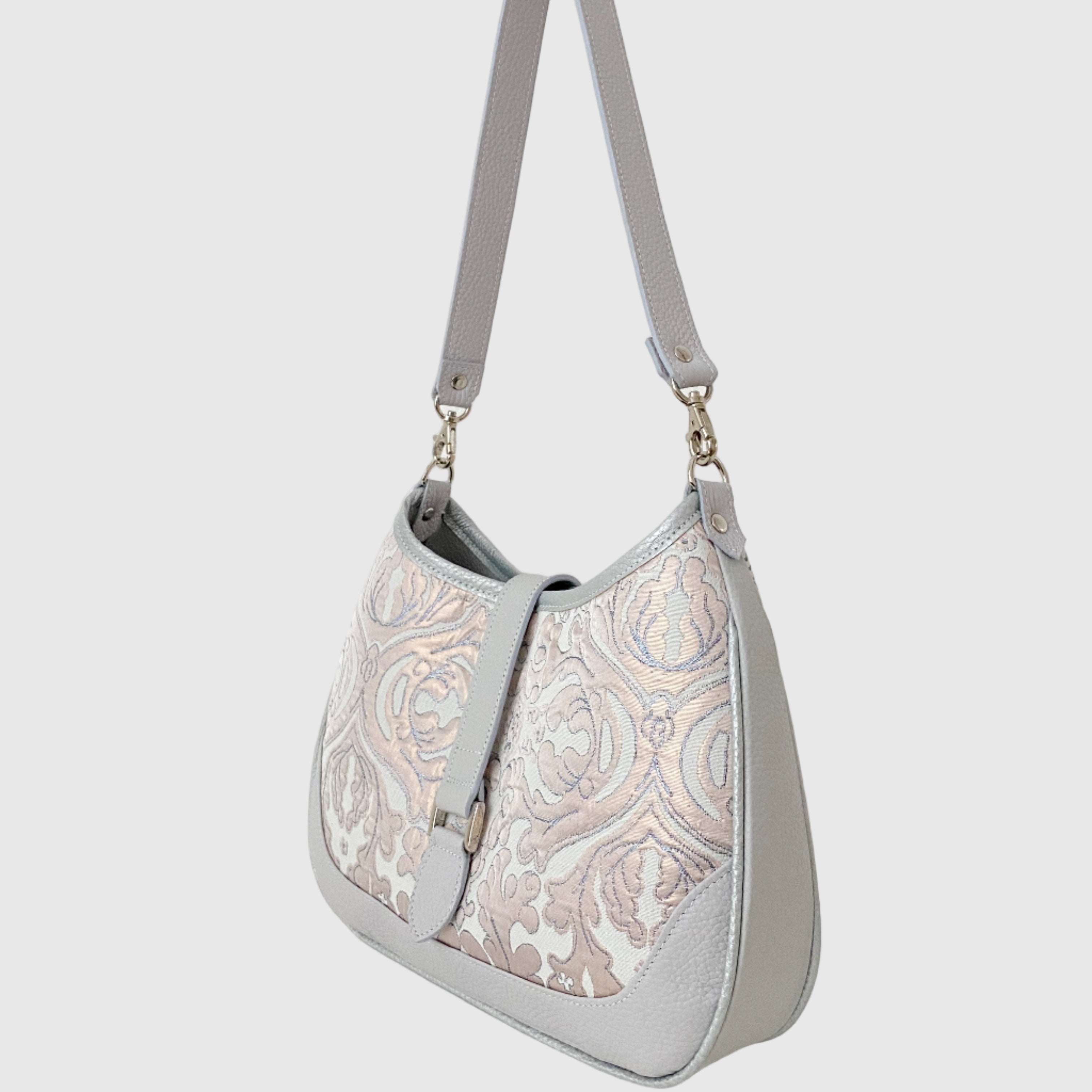 シルバーピンクダマスク S / クロワッサンポシェット