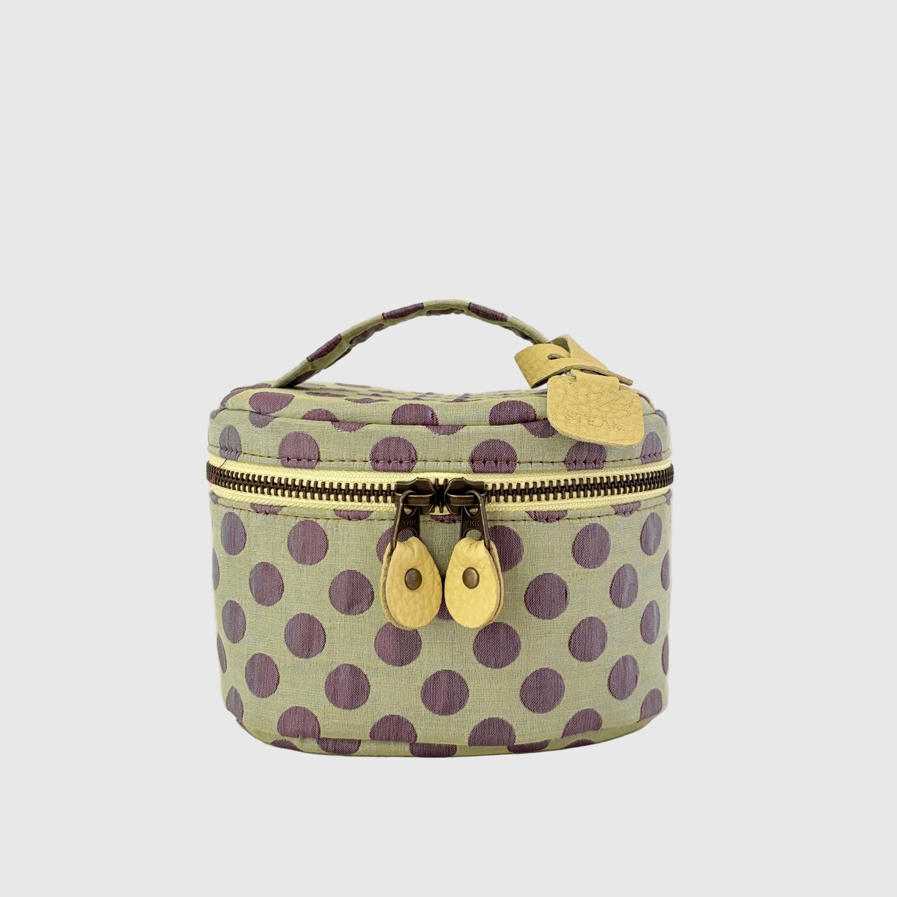 グリーンパープルドット / バニティポーチ