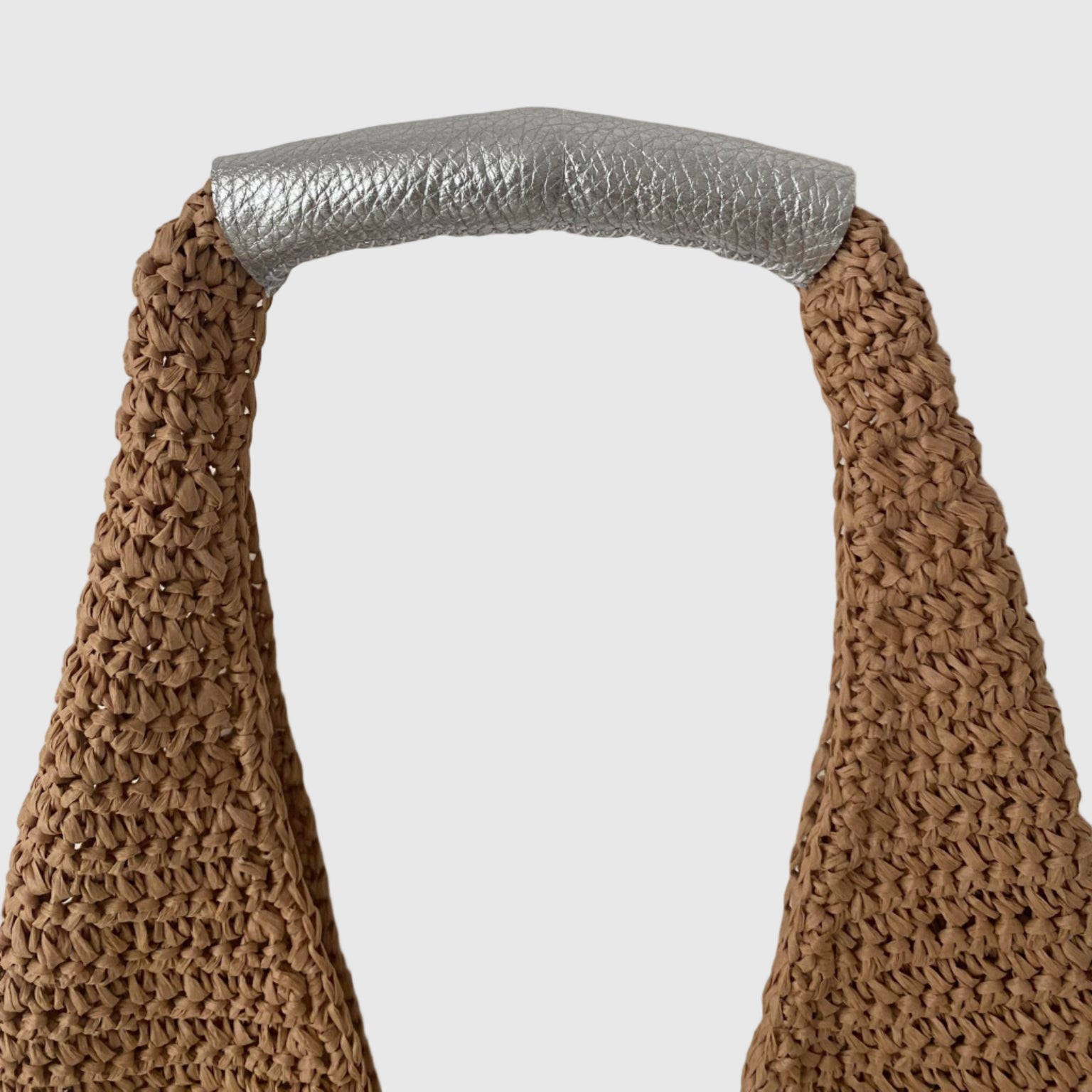 ナチュラル×シルバーシマ― / ヘンプワンハンドルバッグ