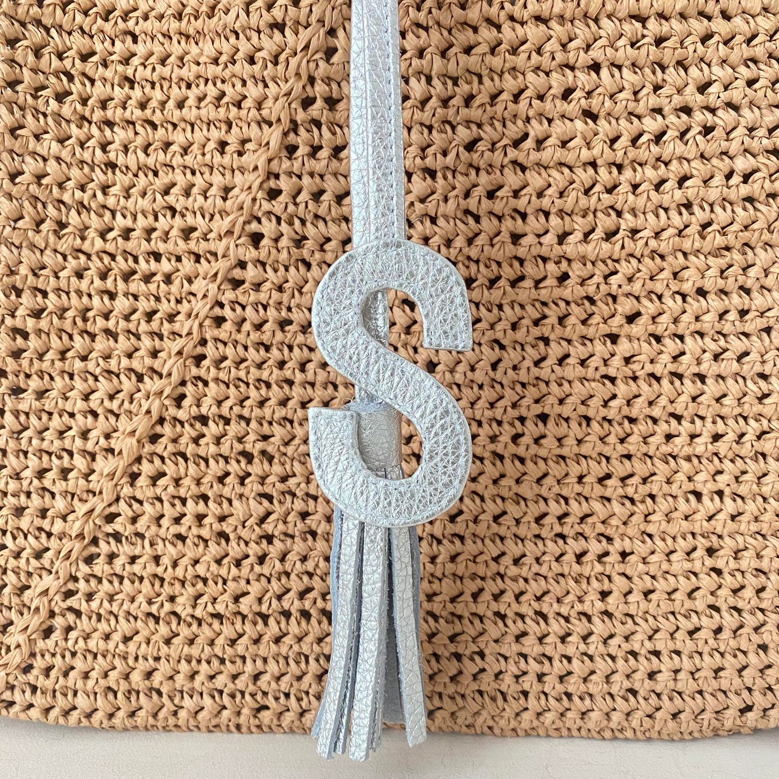 ナチュラル×シルバーシマ― / ヘンプワンハンドルバッグ