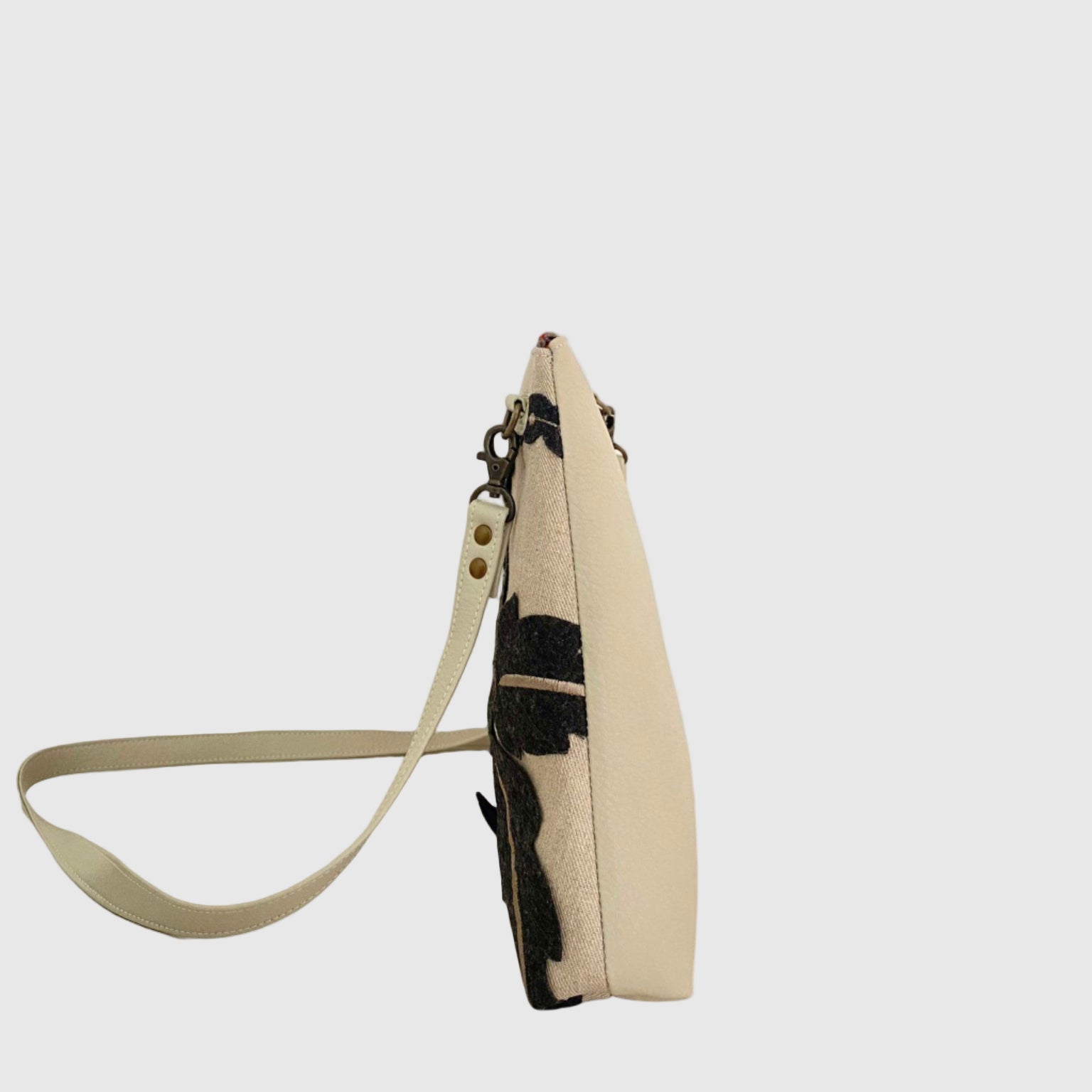 ビッグフラワーウールグレー XL / フラットポシェットM