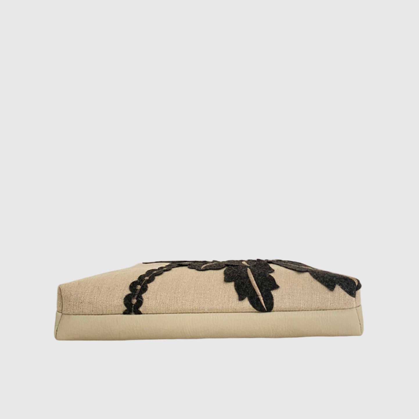 ビッグフラワーウールグレー XL / フラットポシェットM