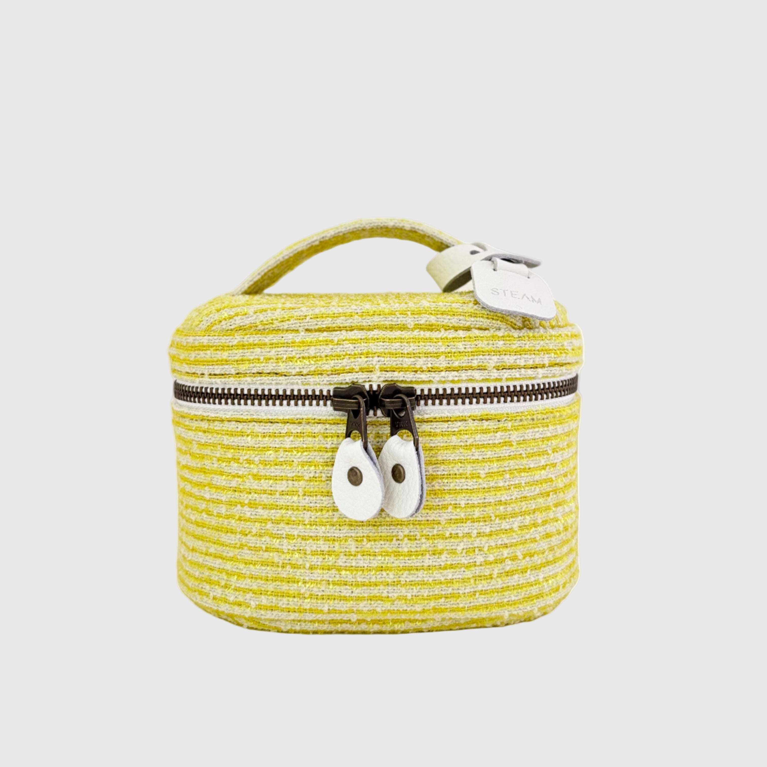 イエローラメボーダー / バニティポーチ