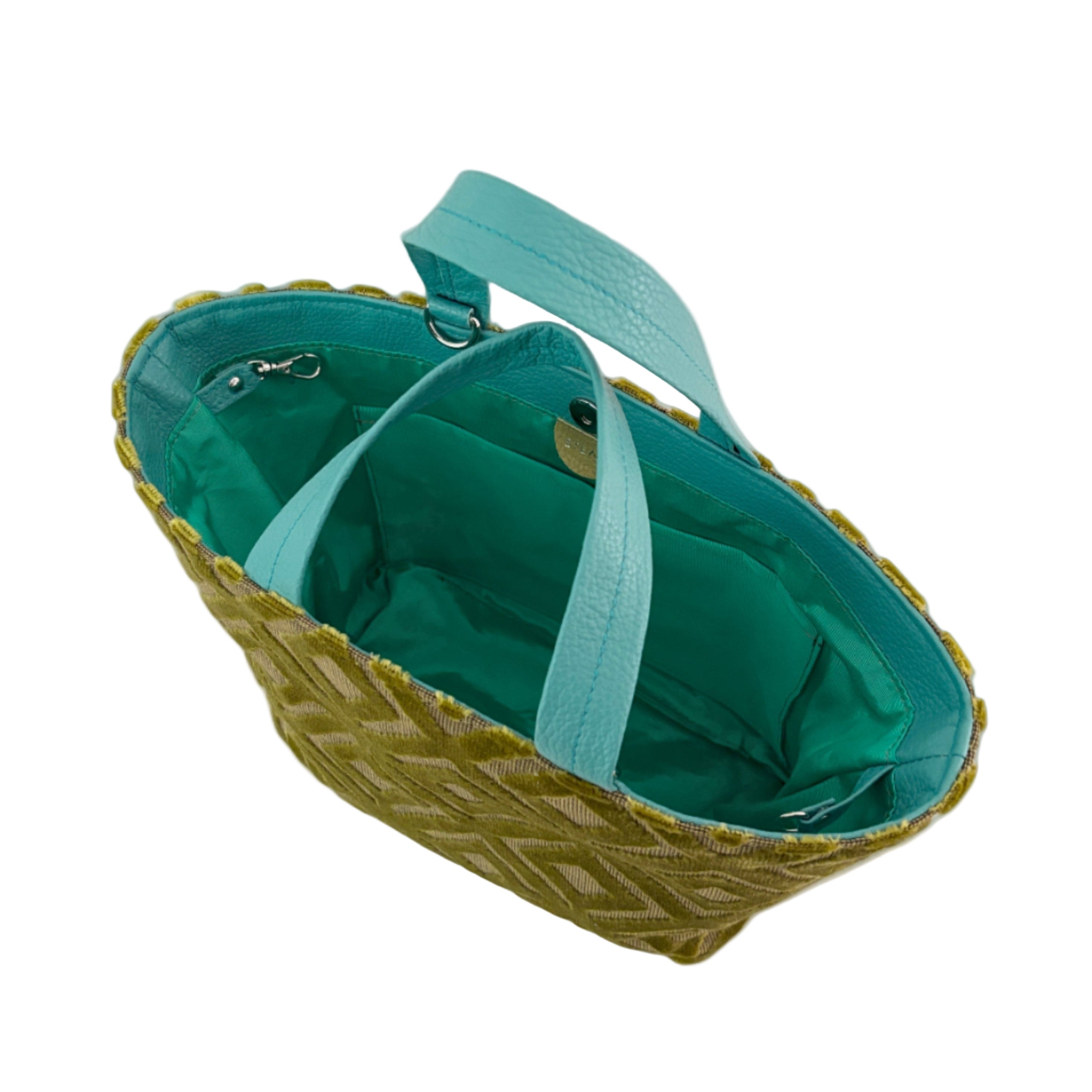 ベロアマスタードイエロー / ボートバッグS