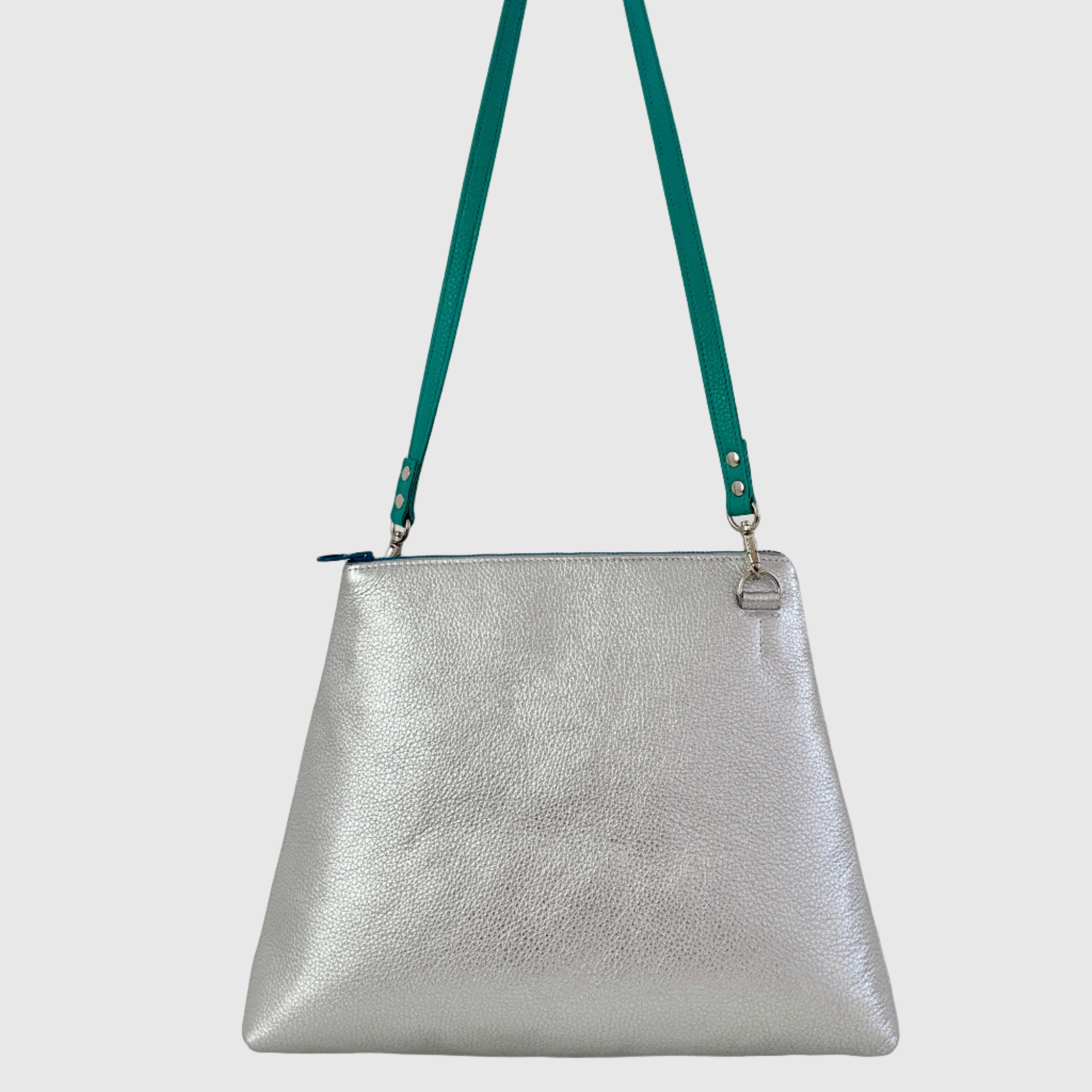 シルバーシマー×エメラルドL / フラットポシェットM