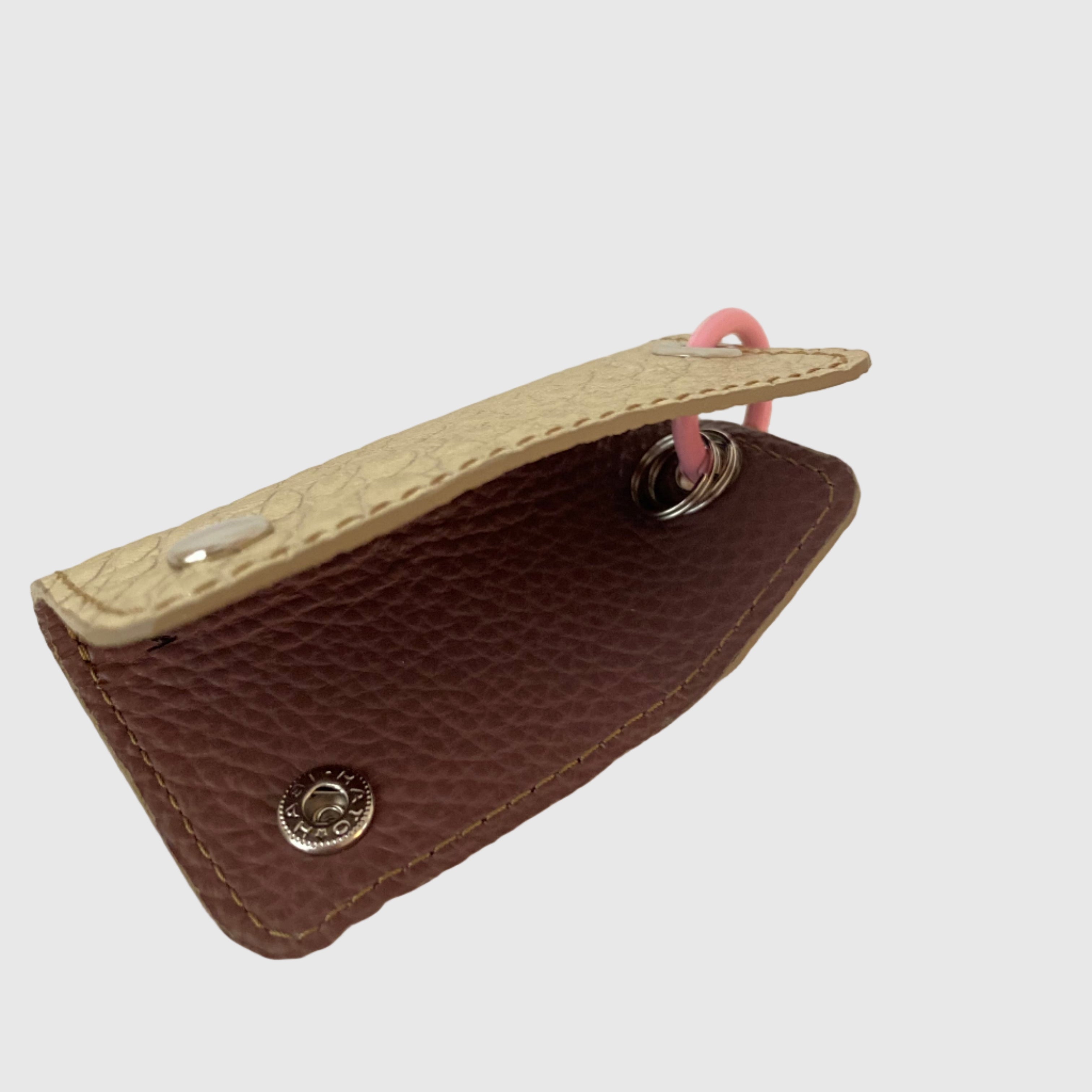 クロコ型押しゴールド / キーケース ミニ