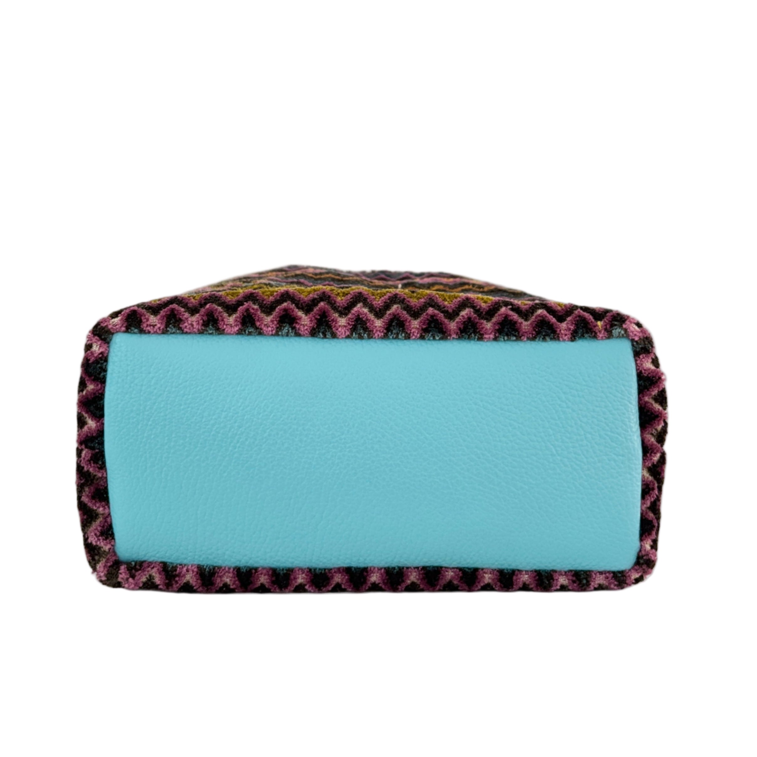 ベロアジグザグブラウン / ボートバッグS