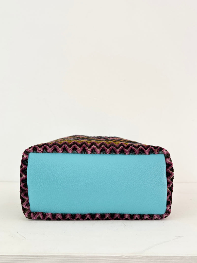 ベロアジグザグブラウン / ボートバッグS