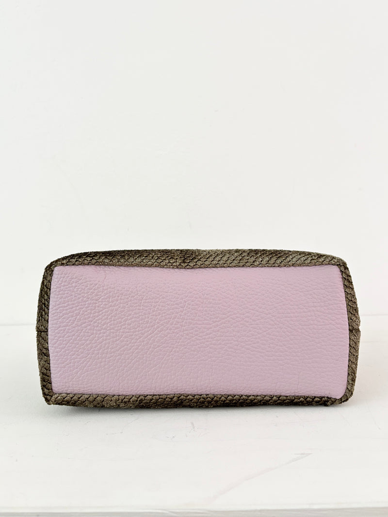 ベロア型押しベージュ / ボートバッグS