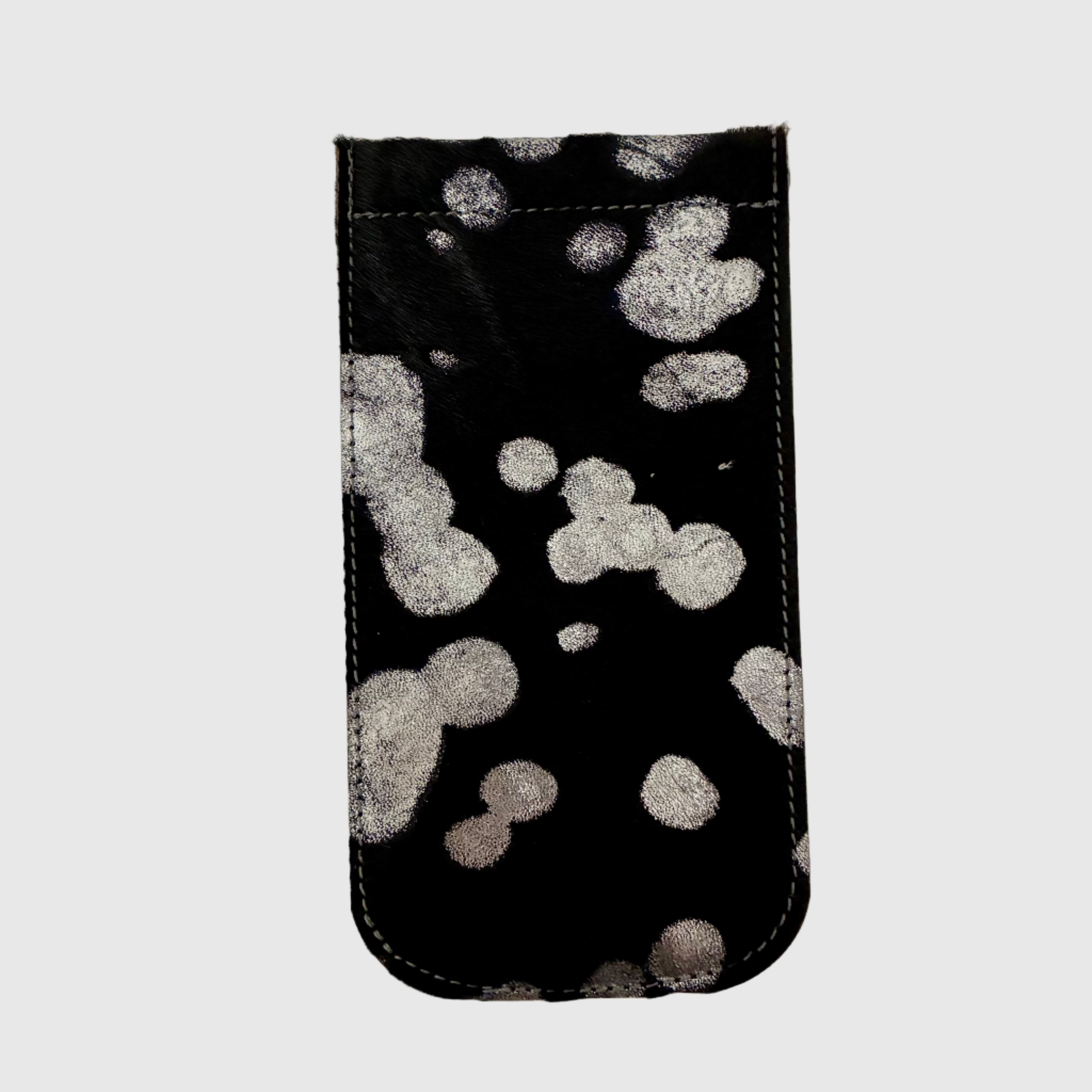 起毛ブラック×シルバー箔 / めがねケース