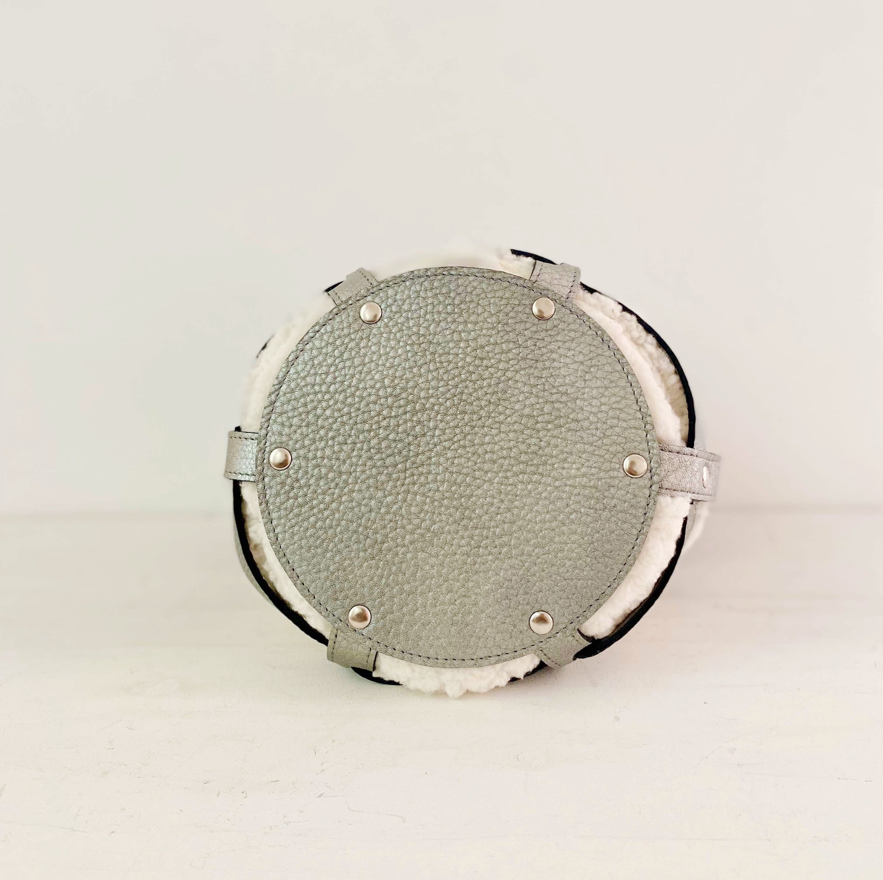 ホワイトボンボン×ボアホワイト S / メッシュバッグインナーバッグ