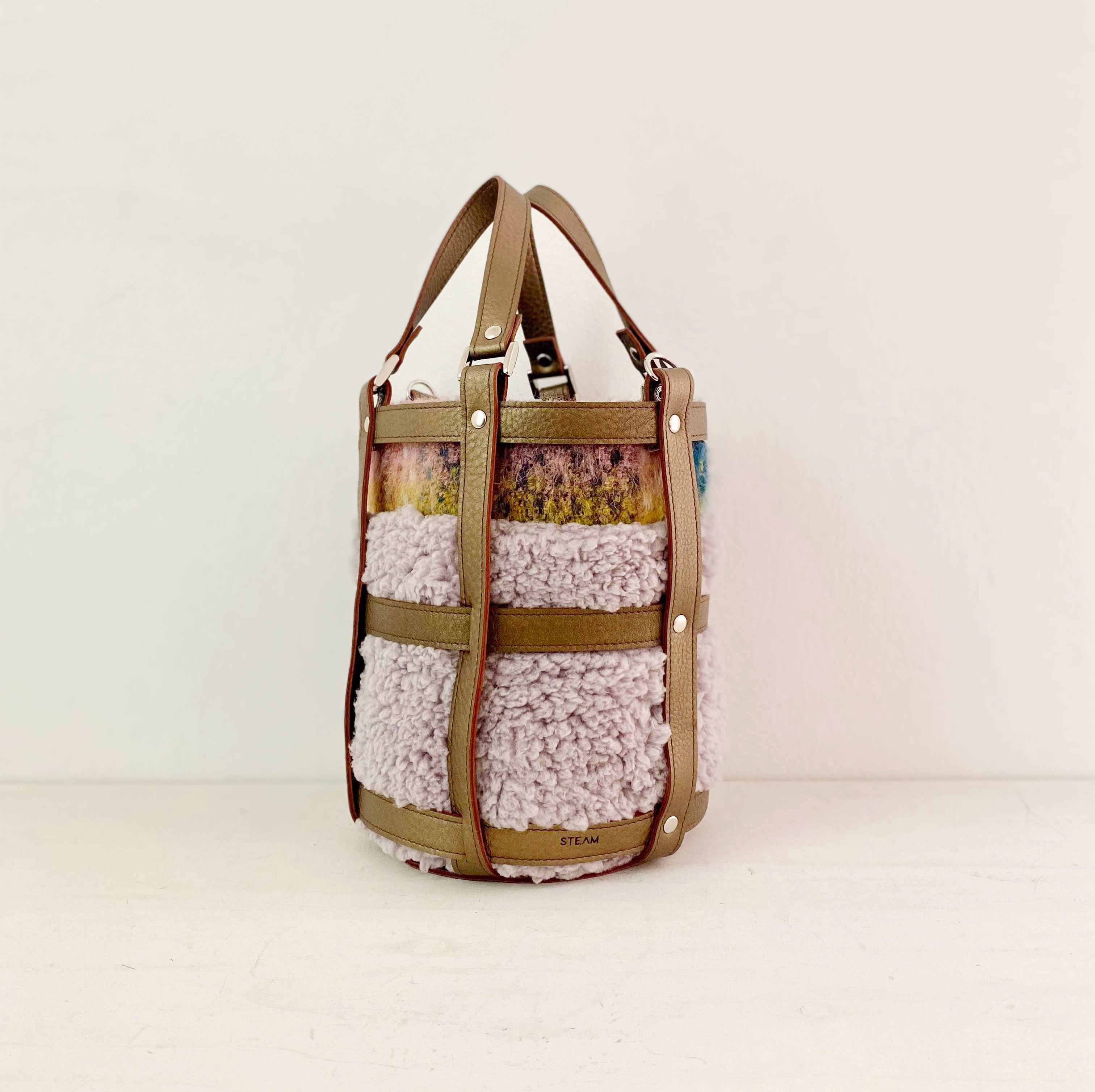 アルパカモヘア×ボアラベンダー XL / メッシュバッグインナーバッグ