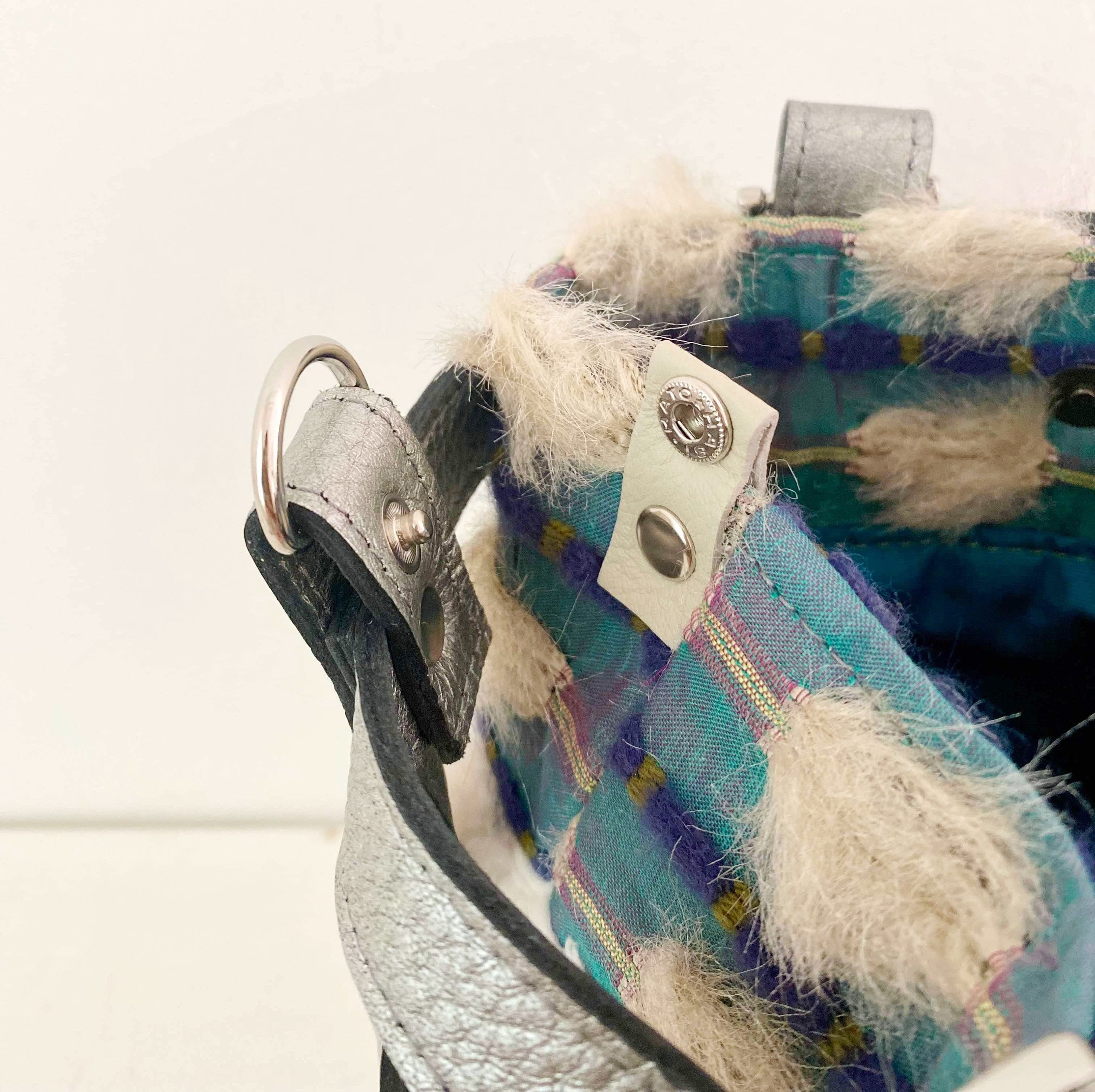 ホワイトボンボン×ボアホワイト S / メッシュバッグインナーバッグ