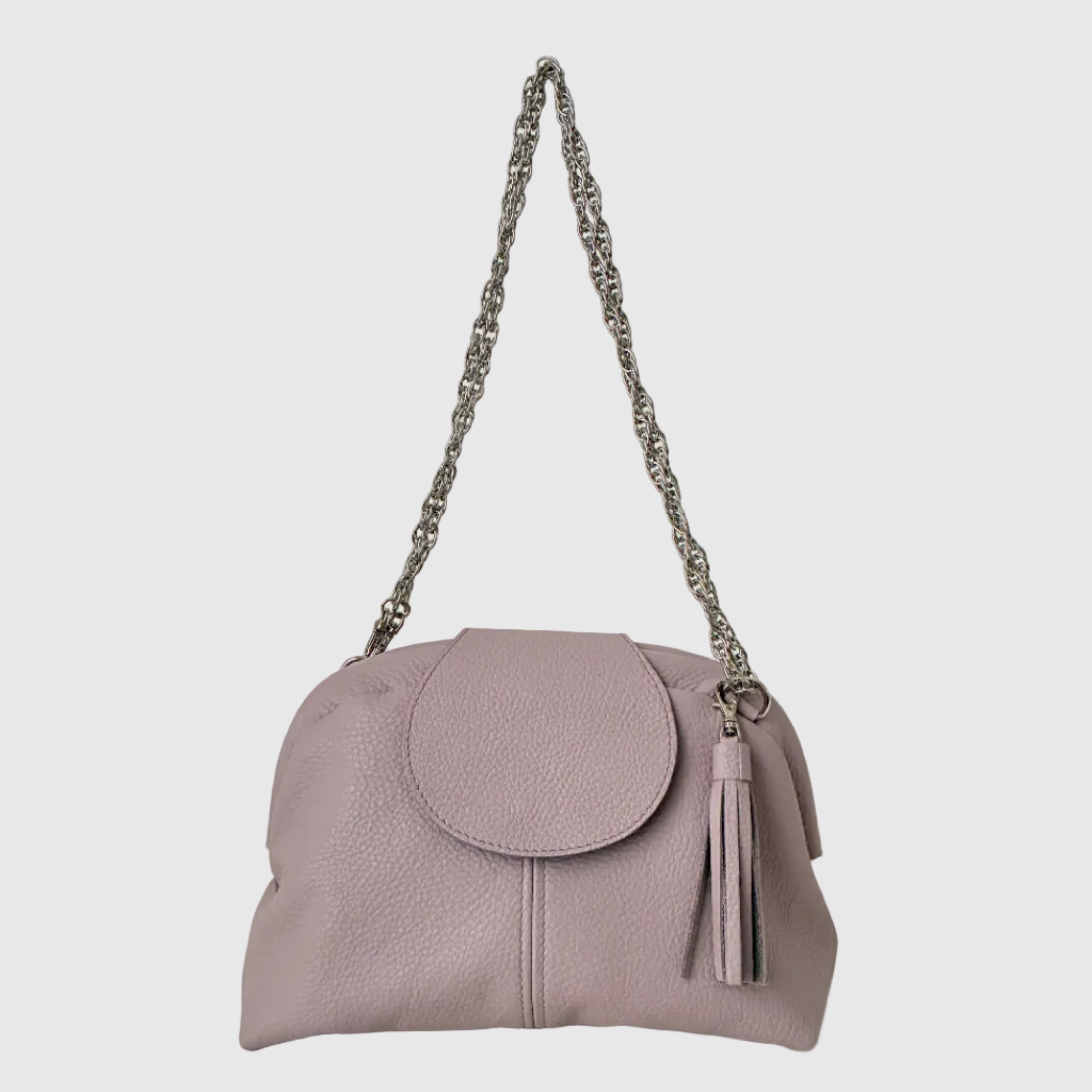 newラベンダー  / 口金レザーポシェットM