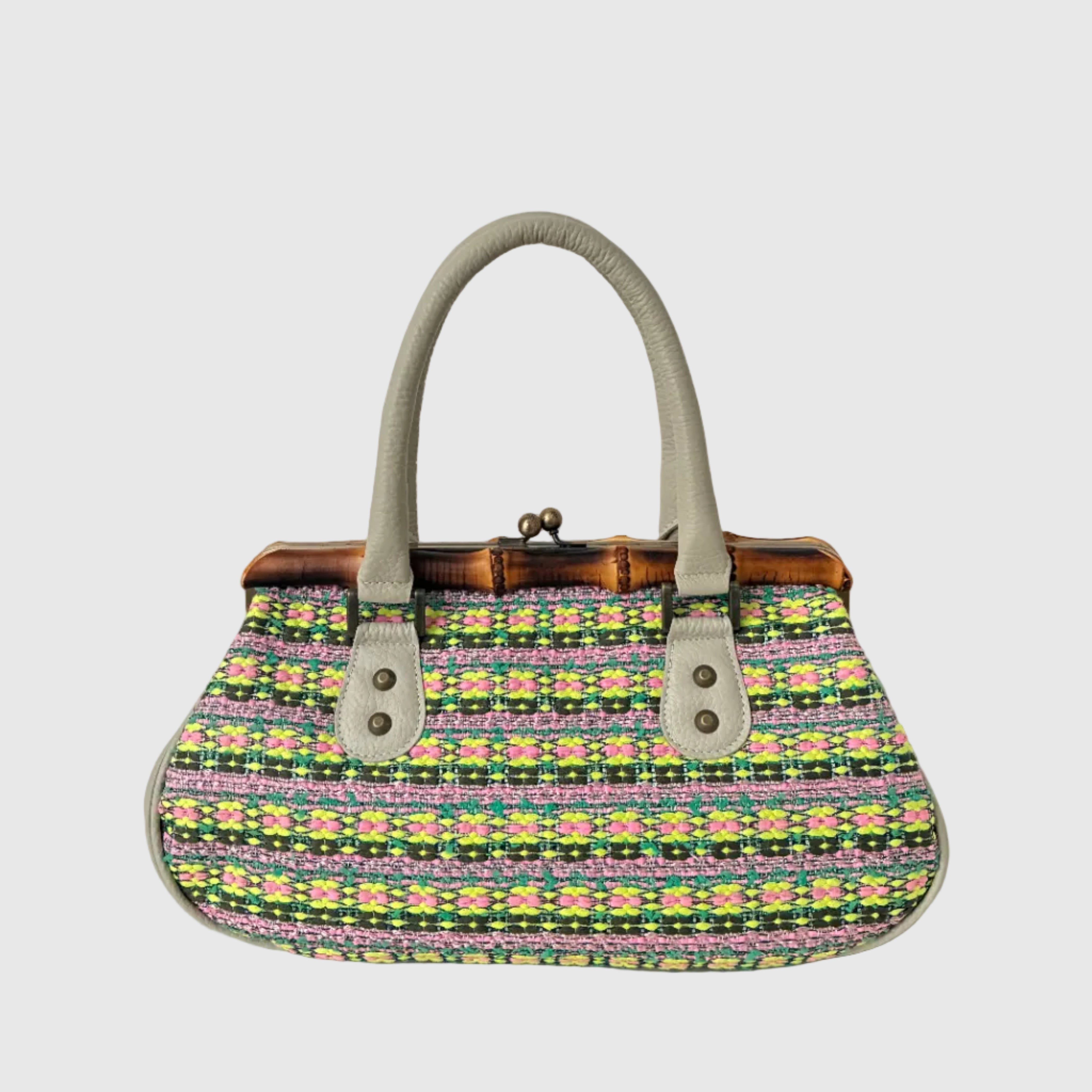 ジェイコブイエローツイード / バンブーがま口S