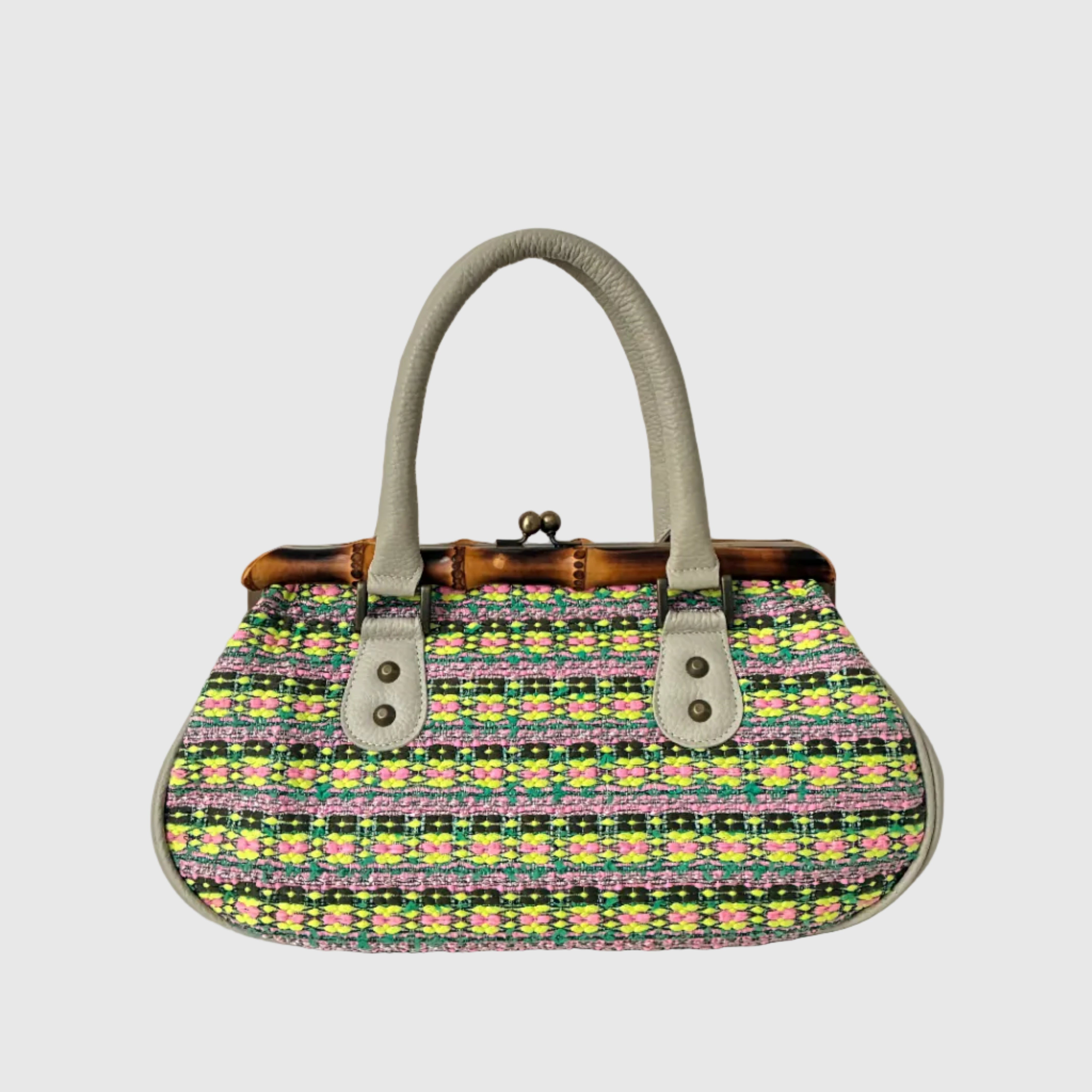 ジェイコブイエローツイード / バンブーがま口S