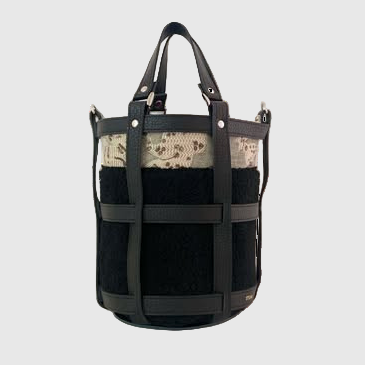 ベルベットアニマルBL×ボアブラック L / メッシュバッグインナーバッグ