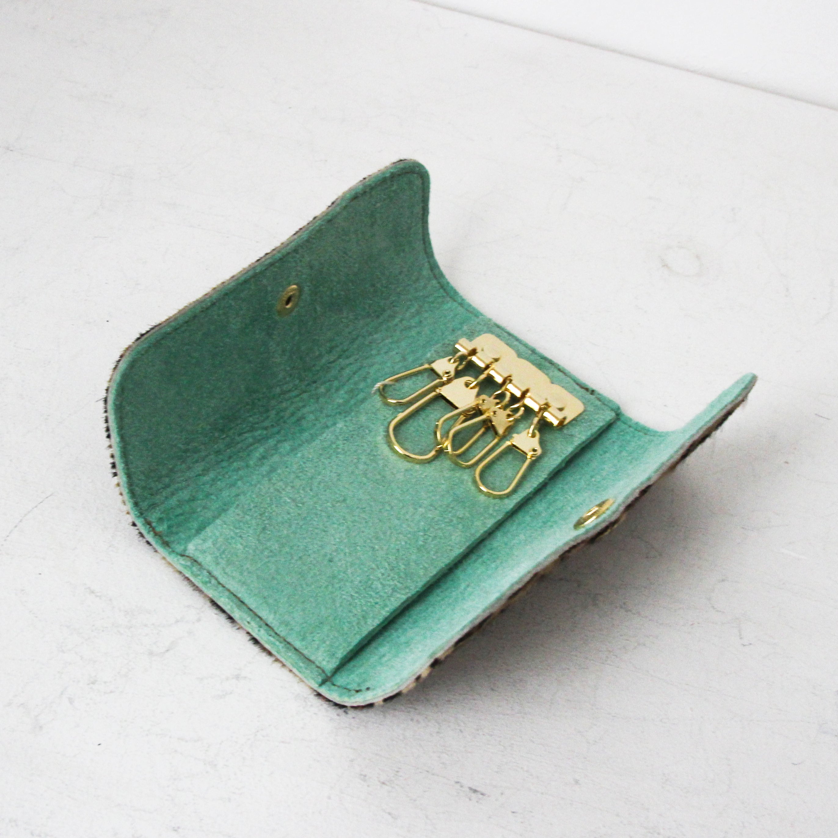 起毛スモールレオパード / キーケース