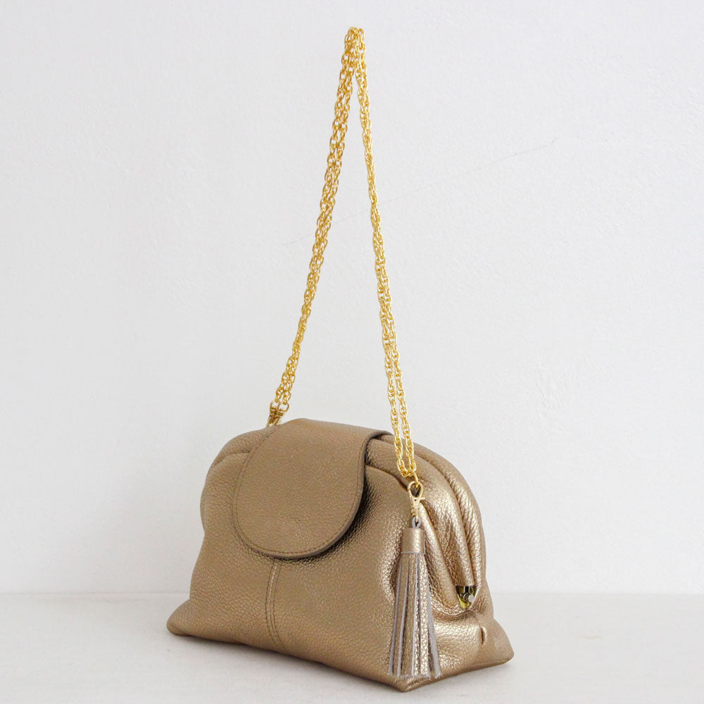 ゴールドシマー  / 口金レザーポシェットM