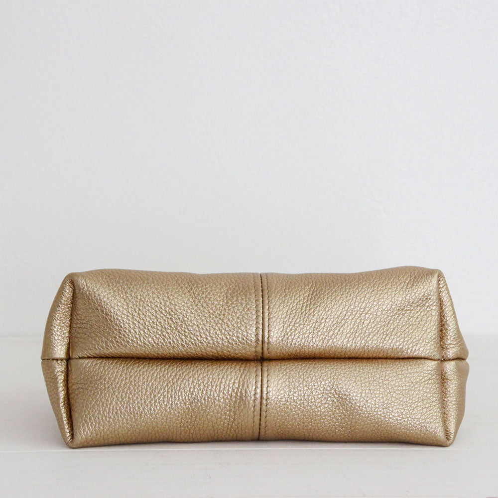 ゴールドシマー  / 口金レザーポシェットM