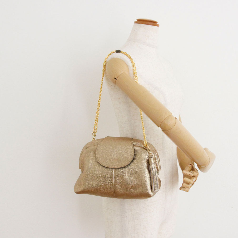 ゴールドシマー  / 口金レザーポシェットM