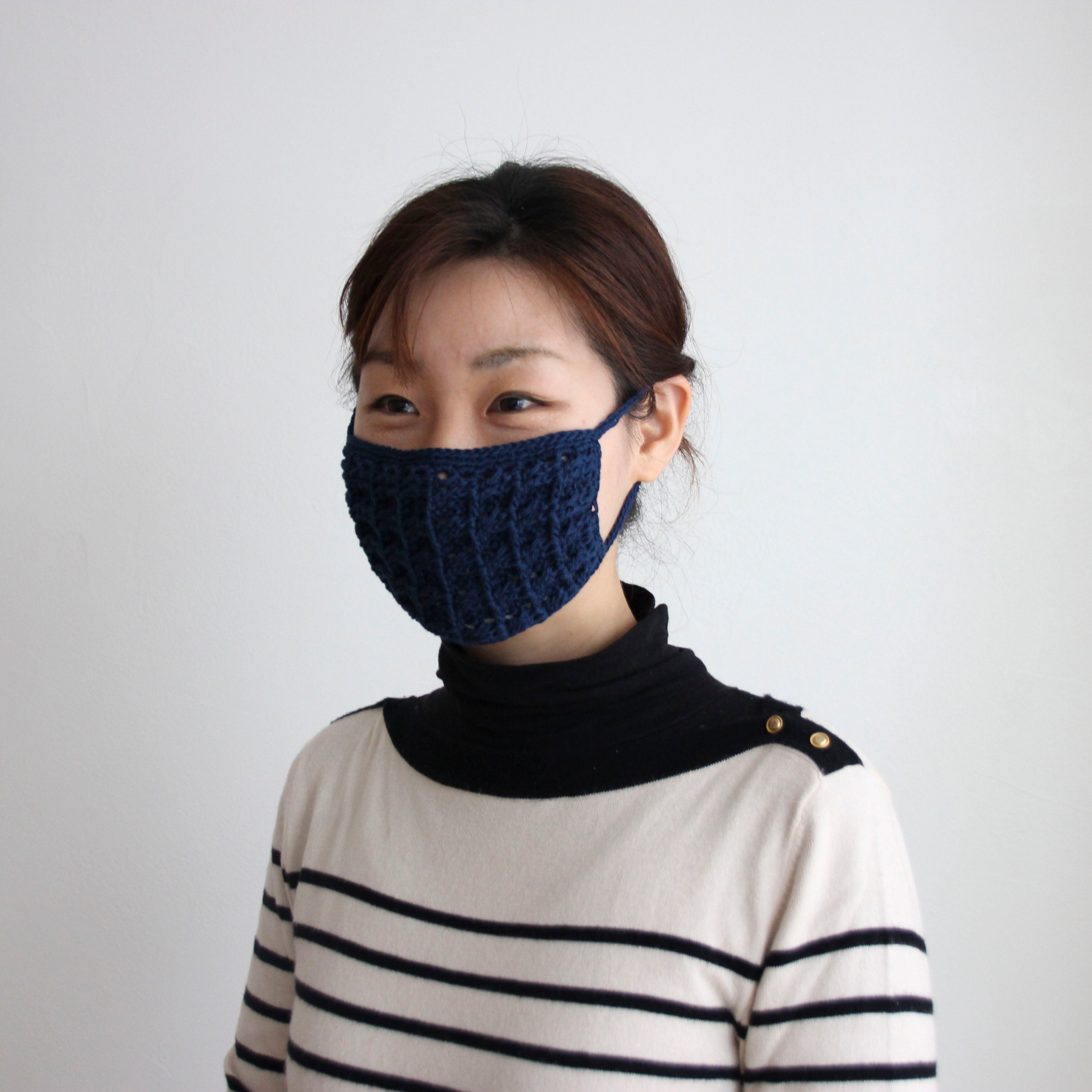 シルクコットンマスク・ネイビー