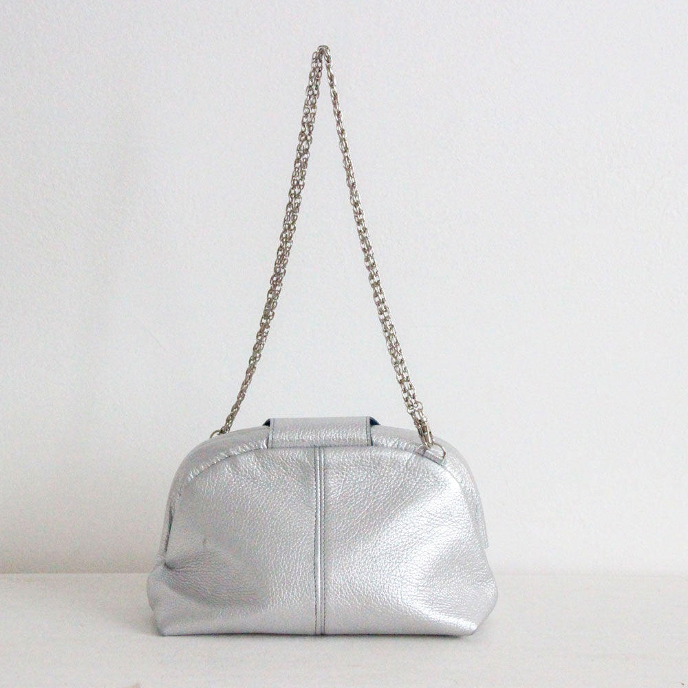 シルバーシマー  / 口金レザーポシェットM