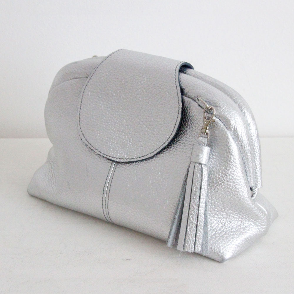 シルバーシマー  / 口金レザーポシェットM