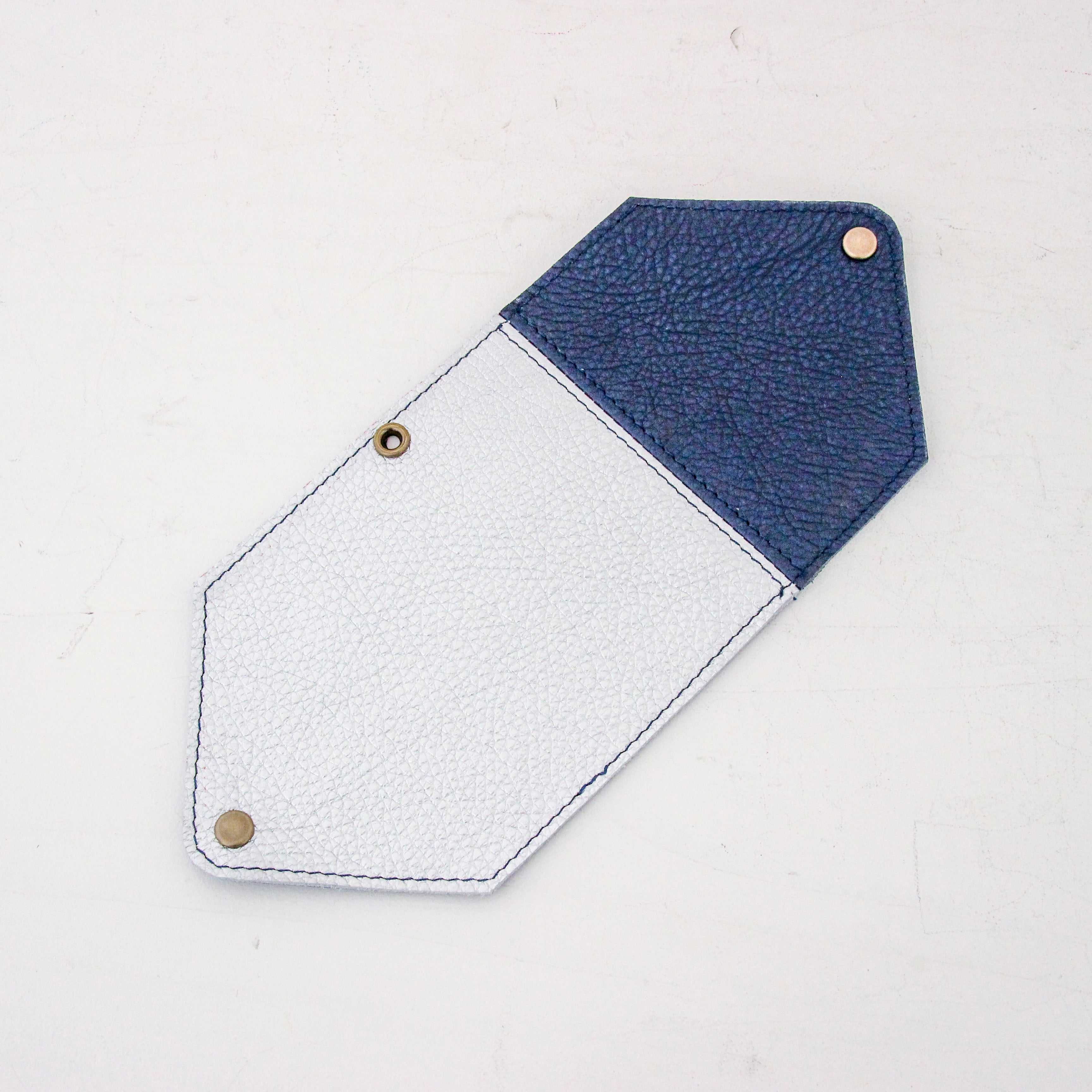 シルバーシマー×ネイビーシマー / マスクケース