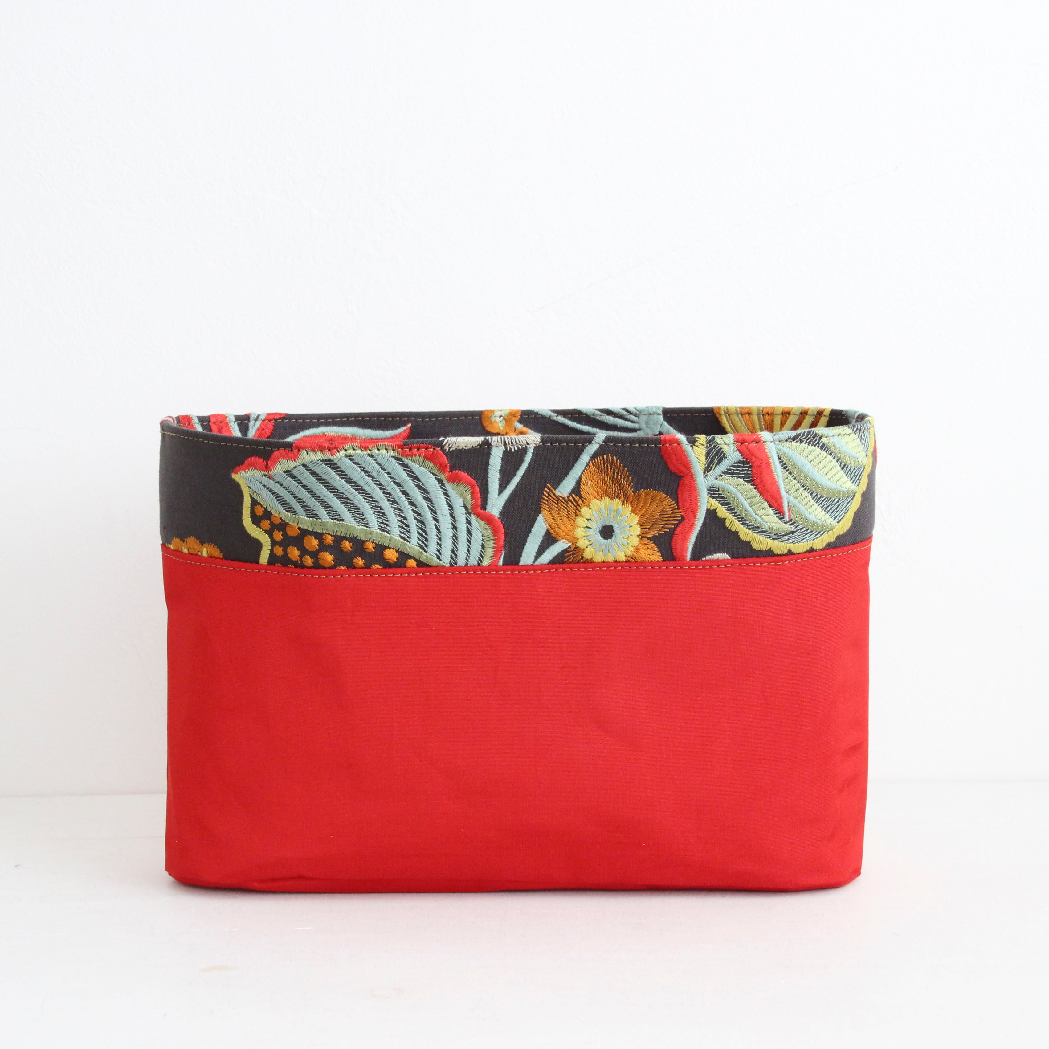 トロピカルフラワーリネン / インナーバッグ /かごバッグ Mサイズ用/ XL