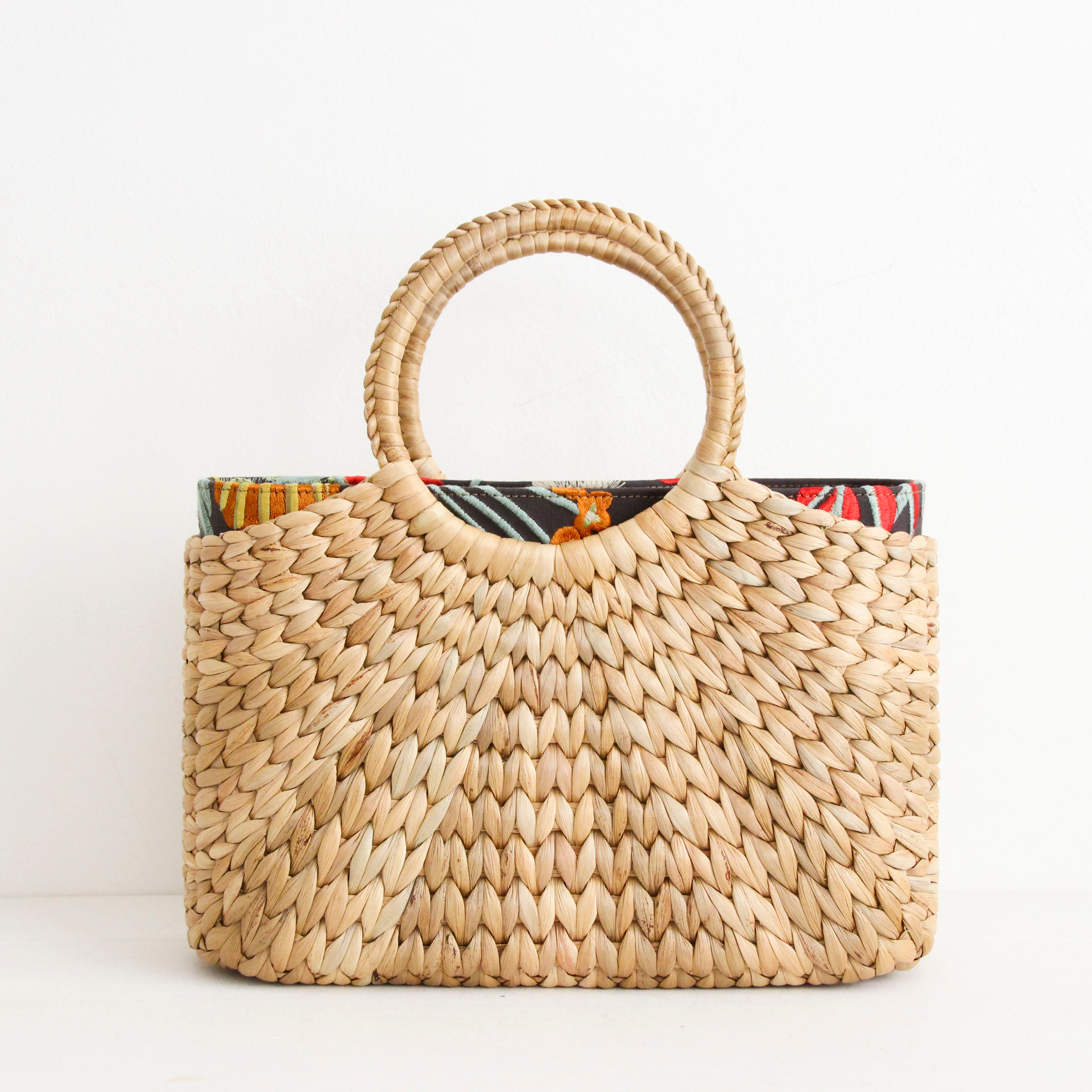 トロピカルフラワーリネン / インナーバッグ /かごバッグ Mサイズ用/ XL