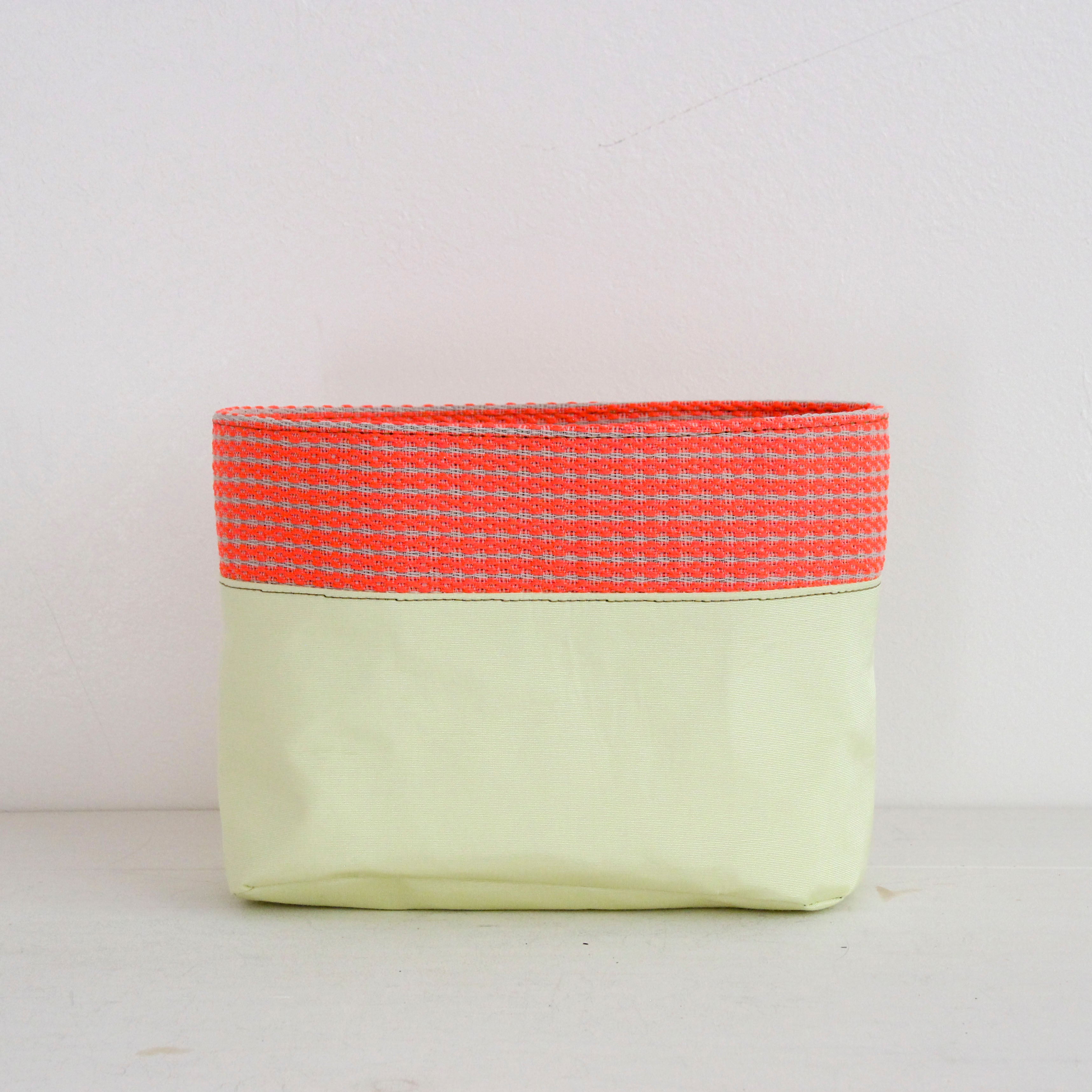 ピーチラメボーダー / インナーバッグ / かごバッグ Sサイズ用 / L