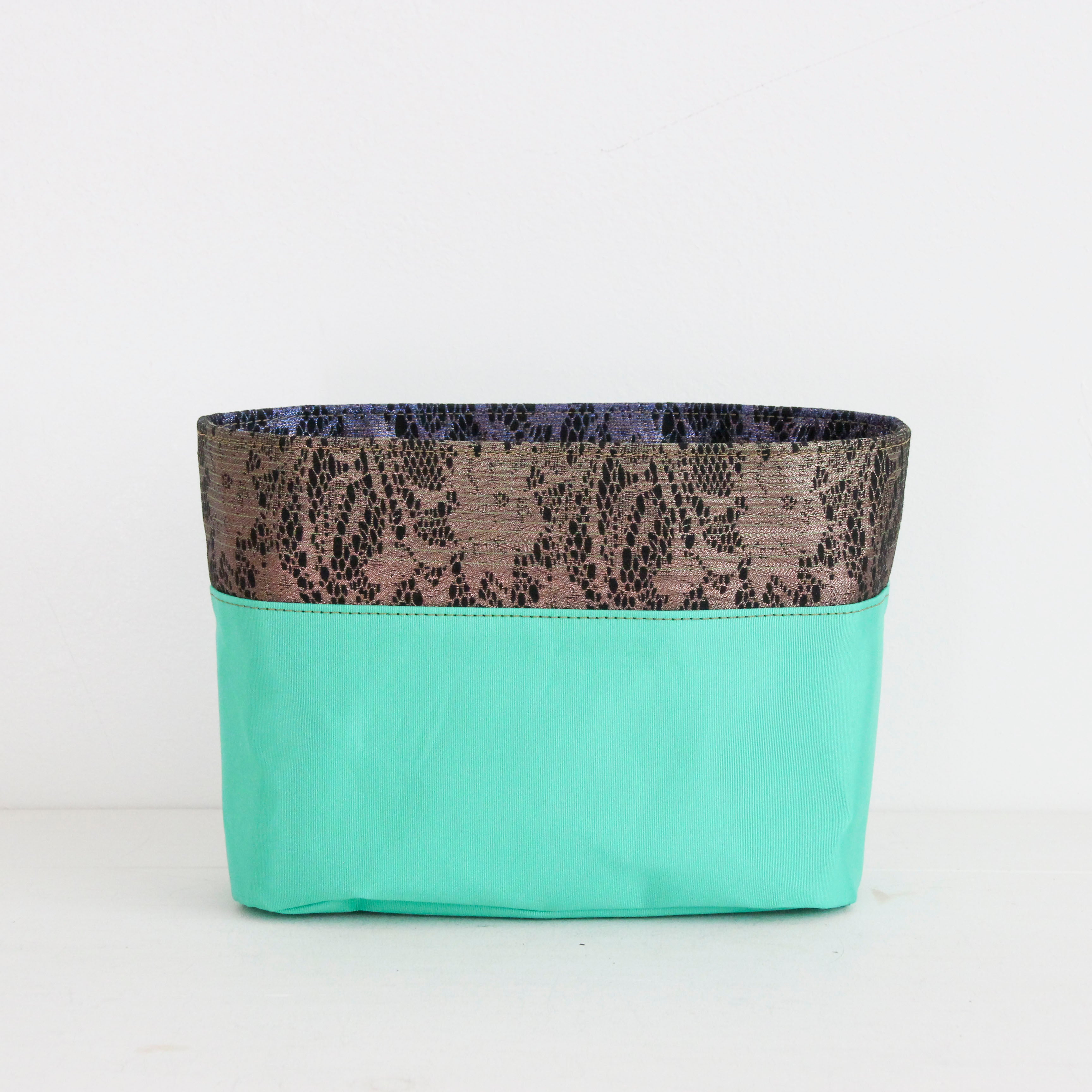 ブラックレースカラーグラデーション / インナーバッグ / かごバッグ Sサイズ用 / L