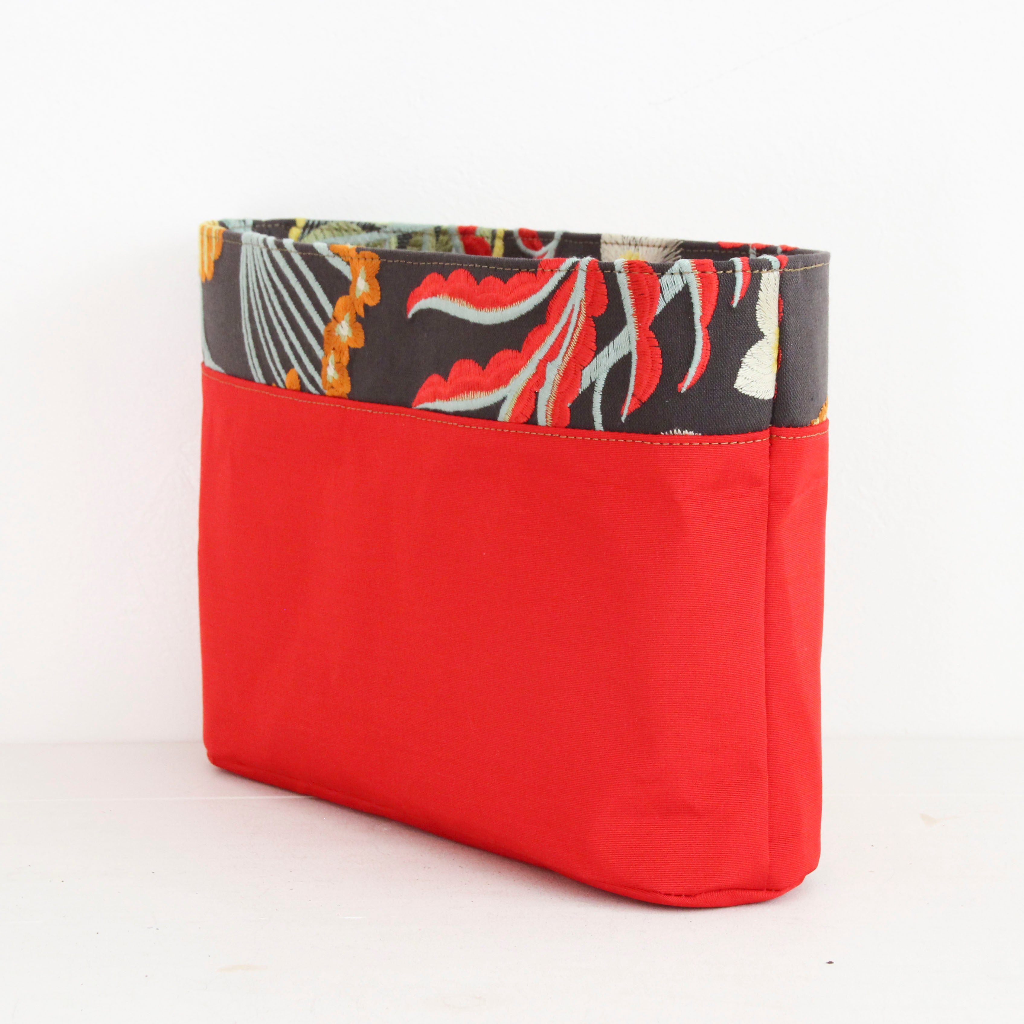 トロピカルフラワーリネン / インナーバッグ /かごバッグ Mサイズ用/ XL