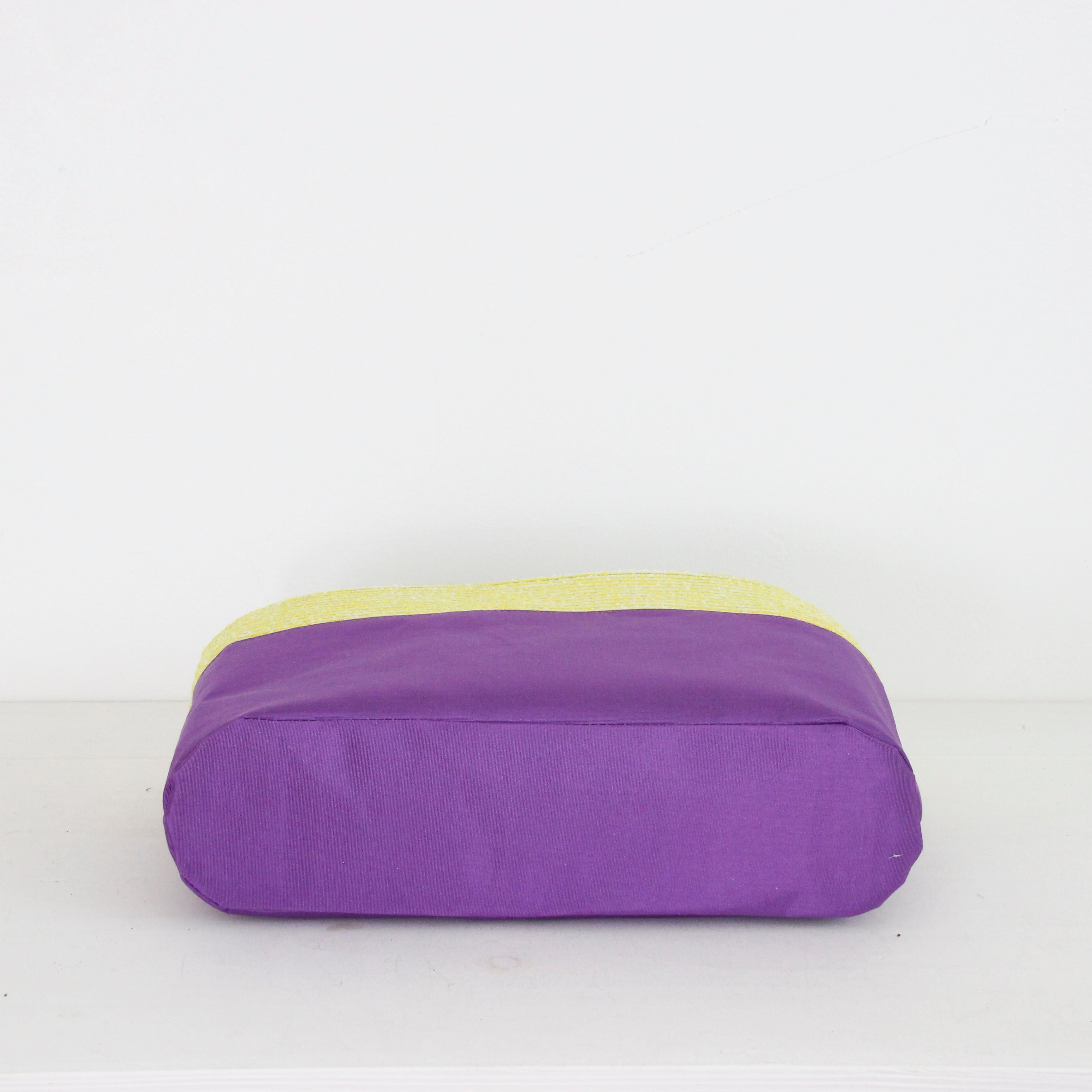 イエローラメボーダー / インナーバッグ /かごバッグ Mサイズ用/ XL