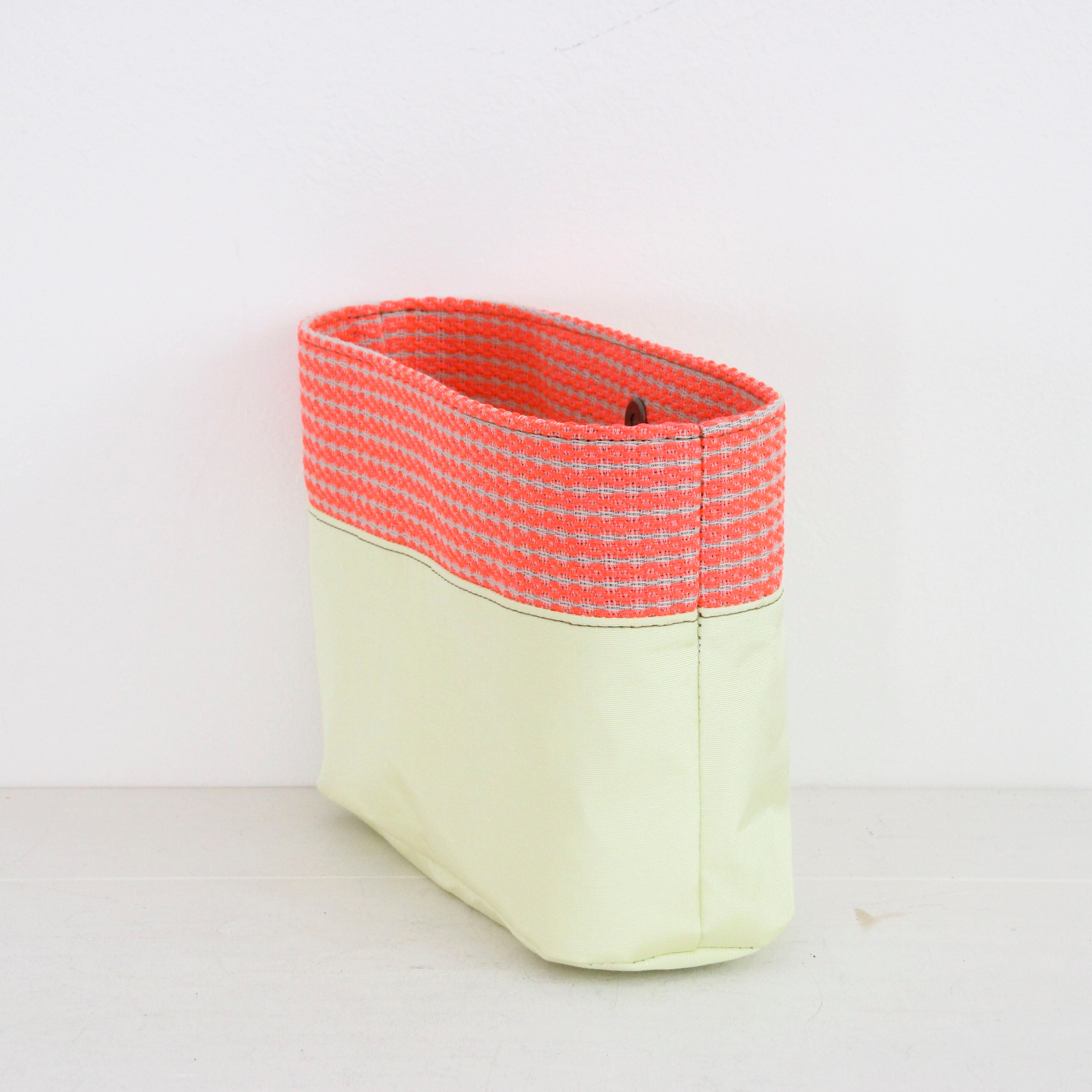 ピーチラメボーダー / インナーバッグ / かごバッグ Sサイズ用 / L