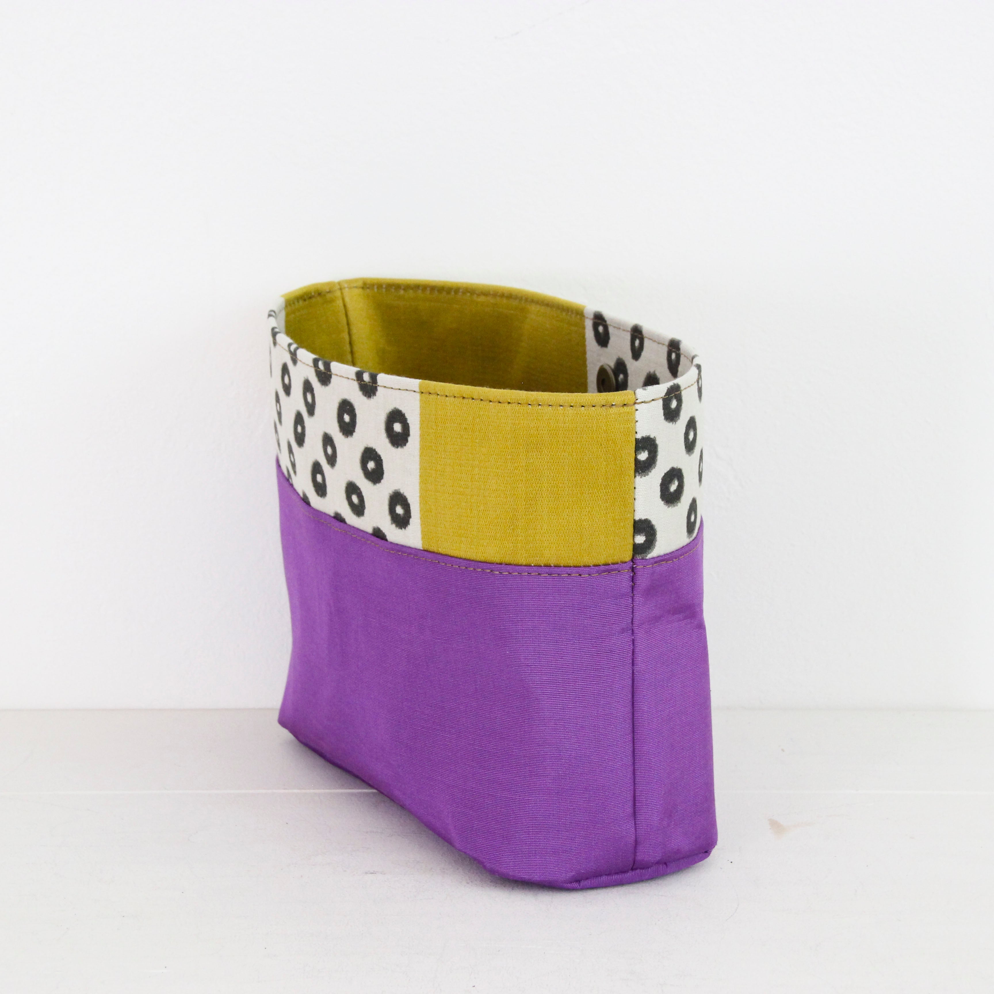 イカットイエロー / インナーバッグ / かごバッグ Sサイズ用 / XL