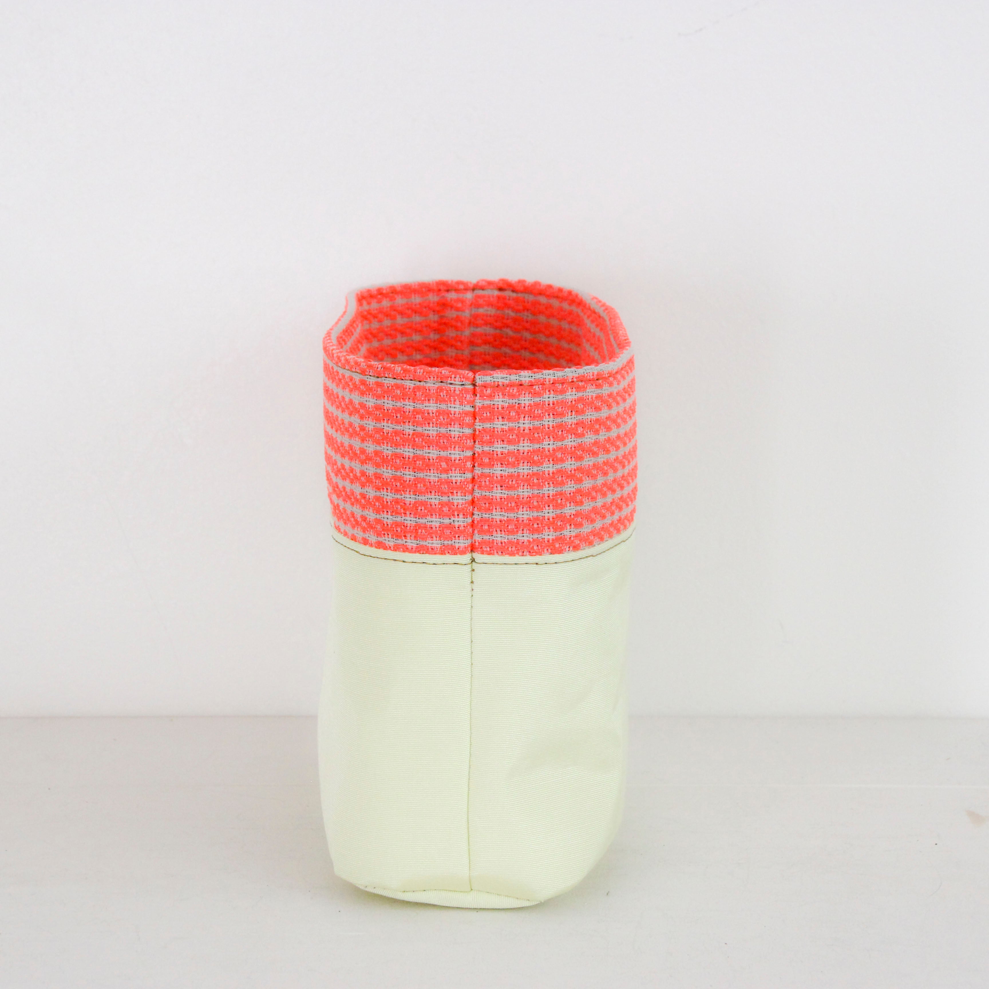 ピーチラメボーダー / インナーバッグ / かごバッグ Sサイズ用 / L