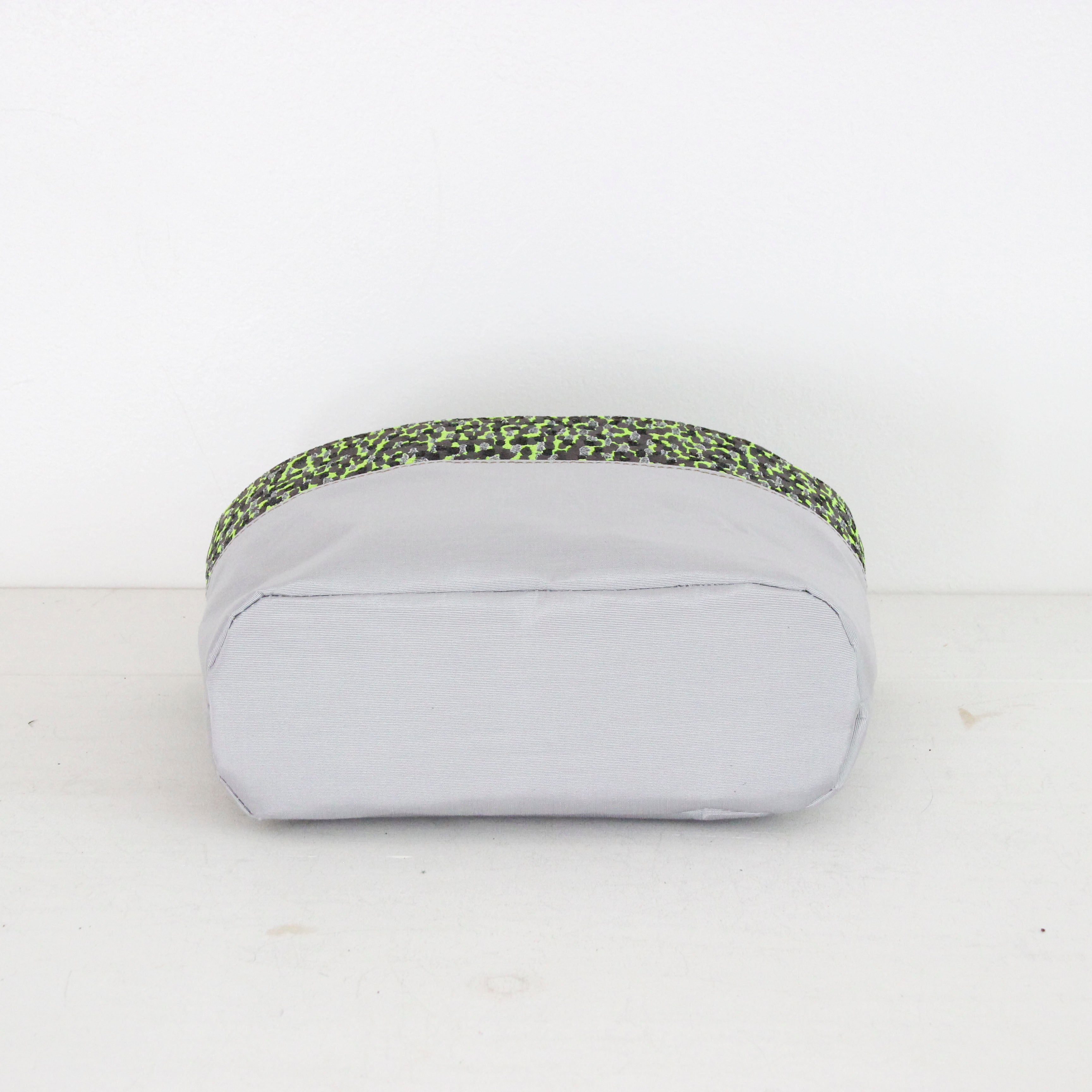 シルバーシマー×マッドグリーン / インナーバッグ / かごバッグ Sサイズ用 / L